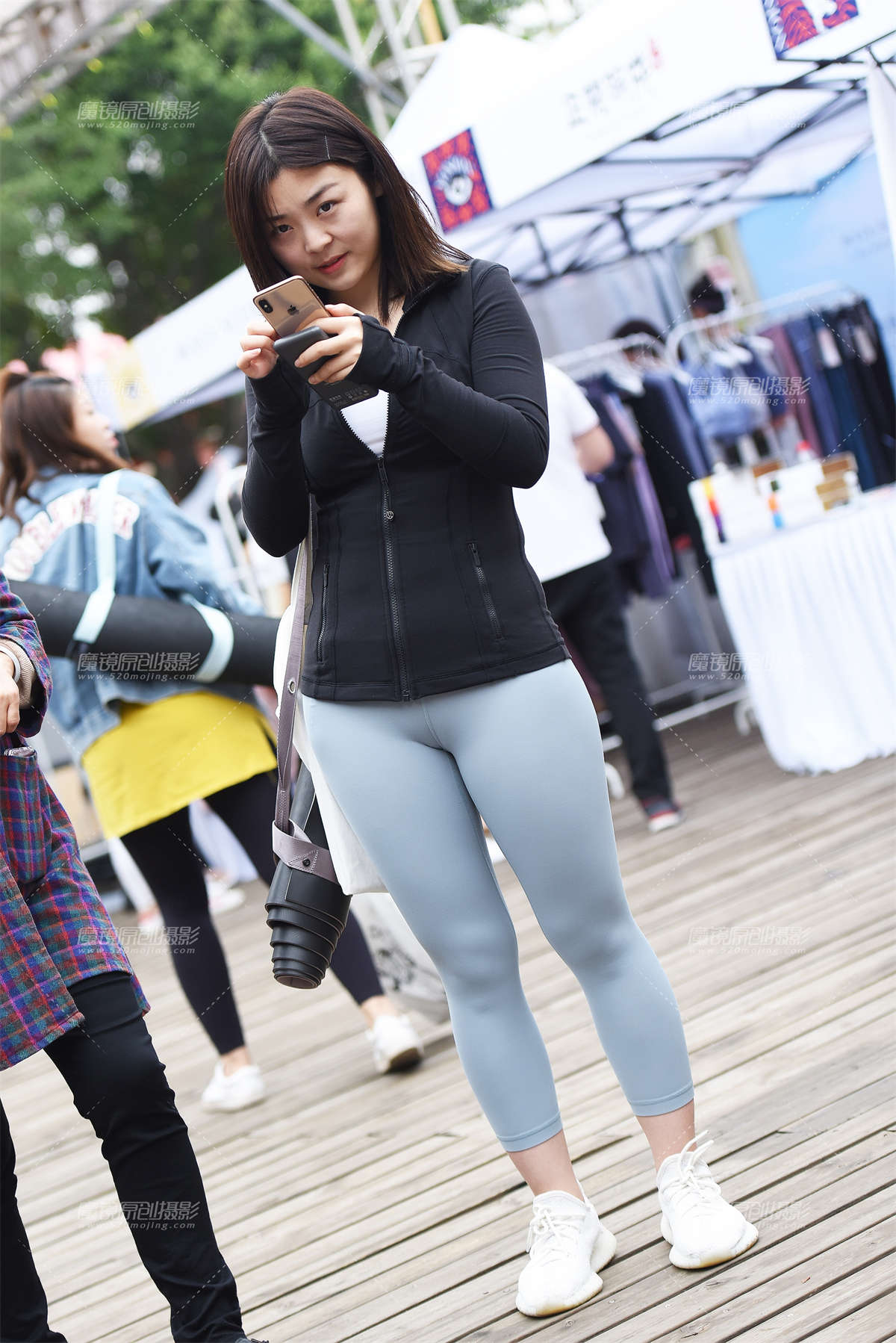 【咔喳赛帖】浅色瑜伽裤-日更街拍