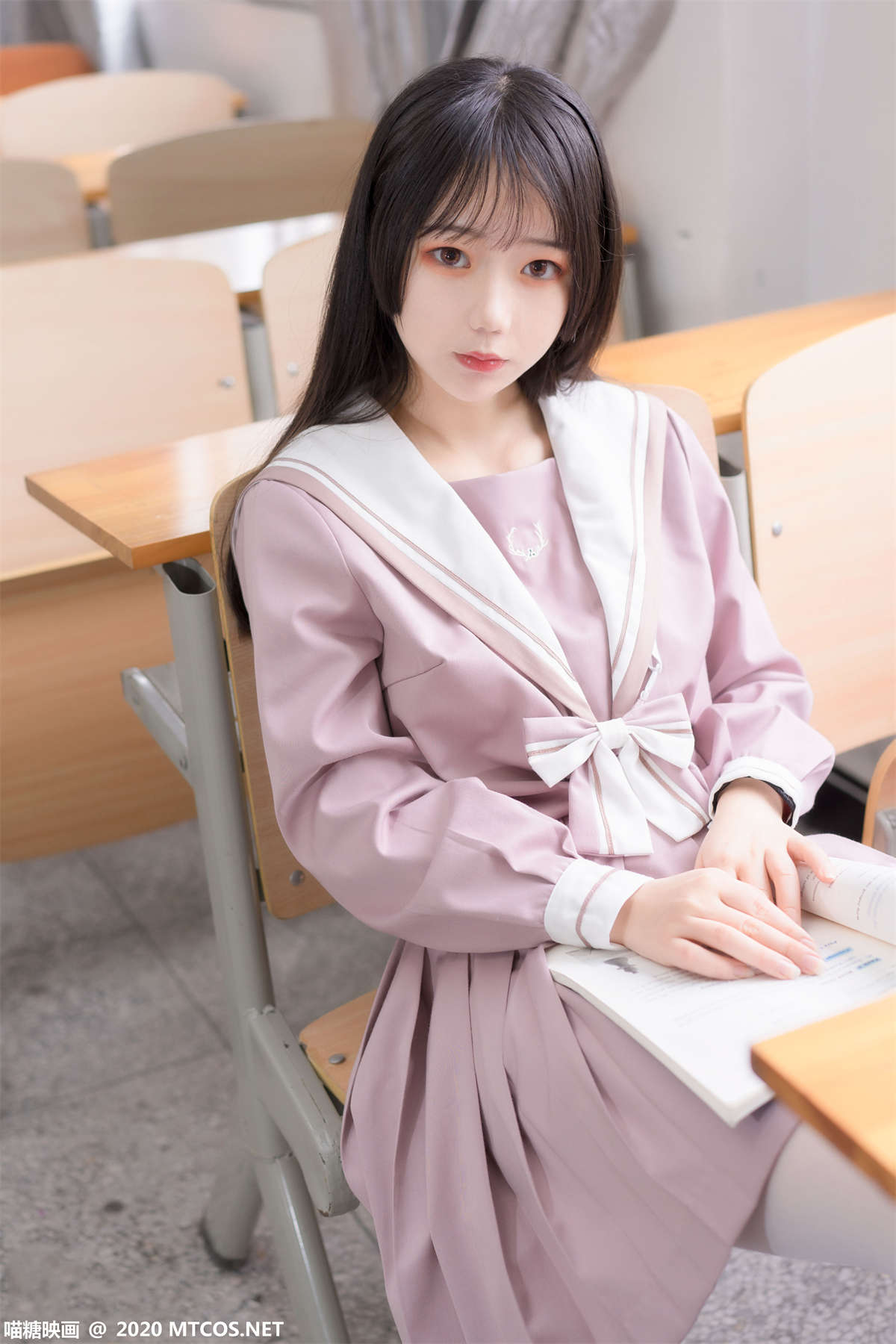 图片[2]-喵糖映画 VOL.074 半度度度喵 粉色JK小姐姐-日更街拍