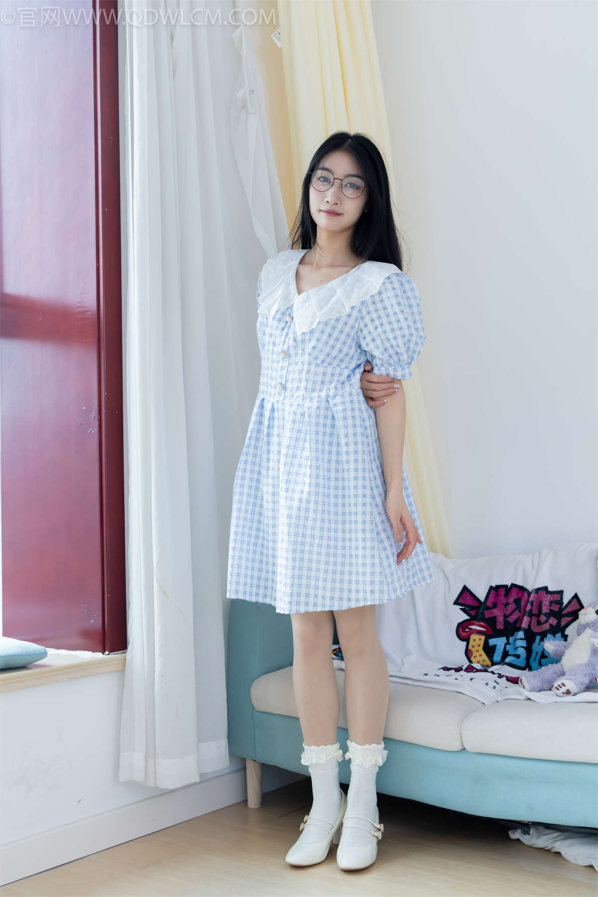 图片[2]-物恋传媒 NO.2261 小影-高跟鞋、白棉袜、薄肉丝（脚尖加固款）-日更街拍