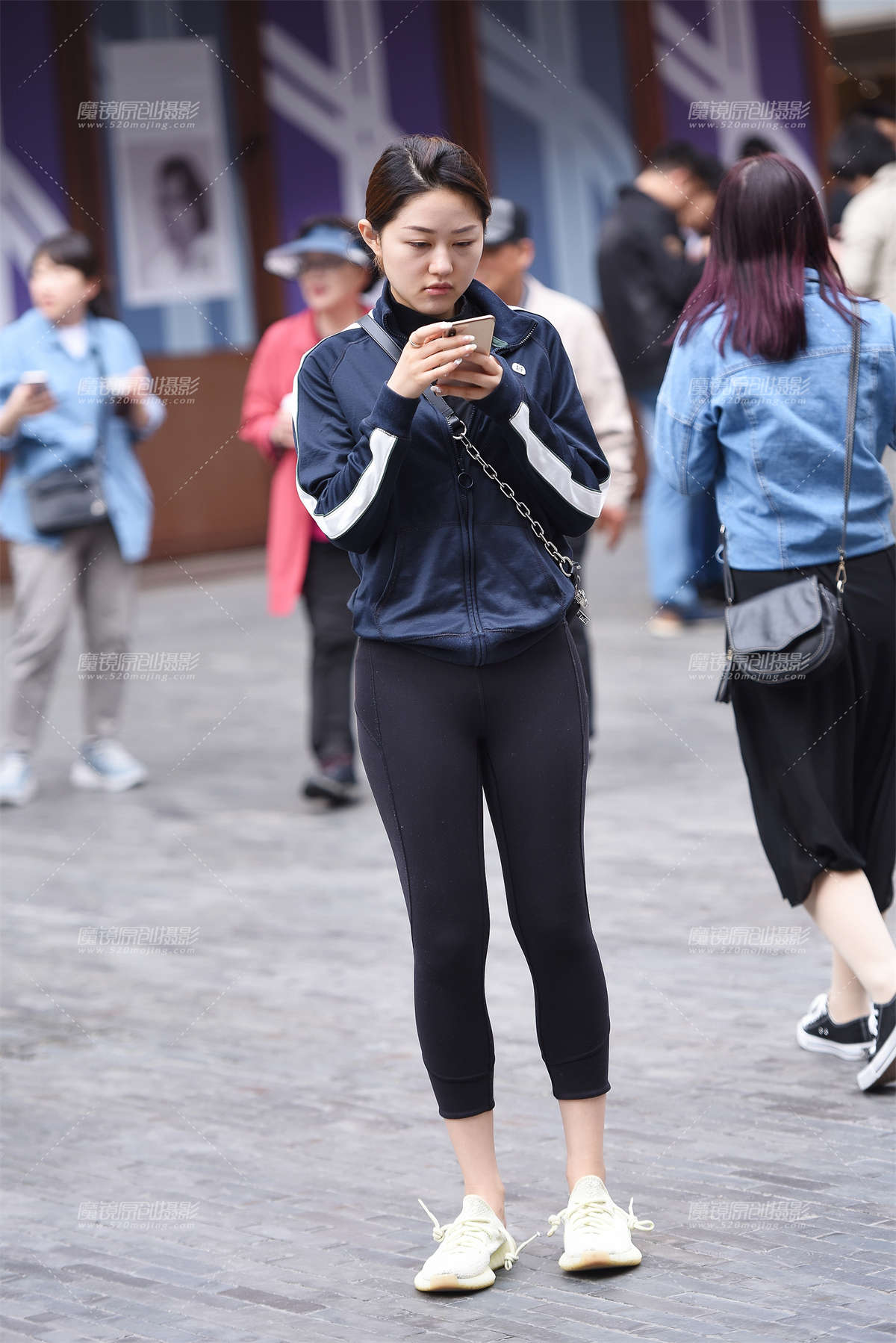 【咔喳赛帖】瑜伽九分裤-日更街拍