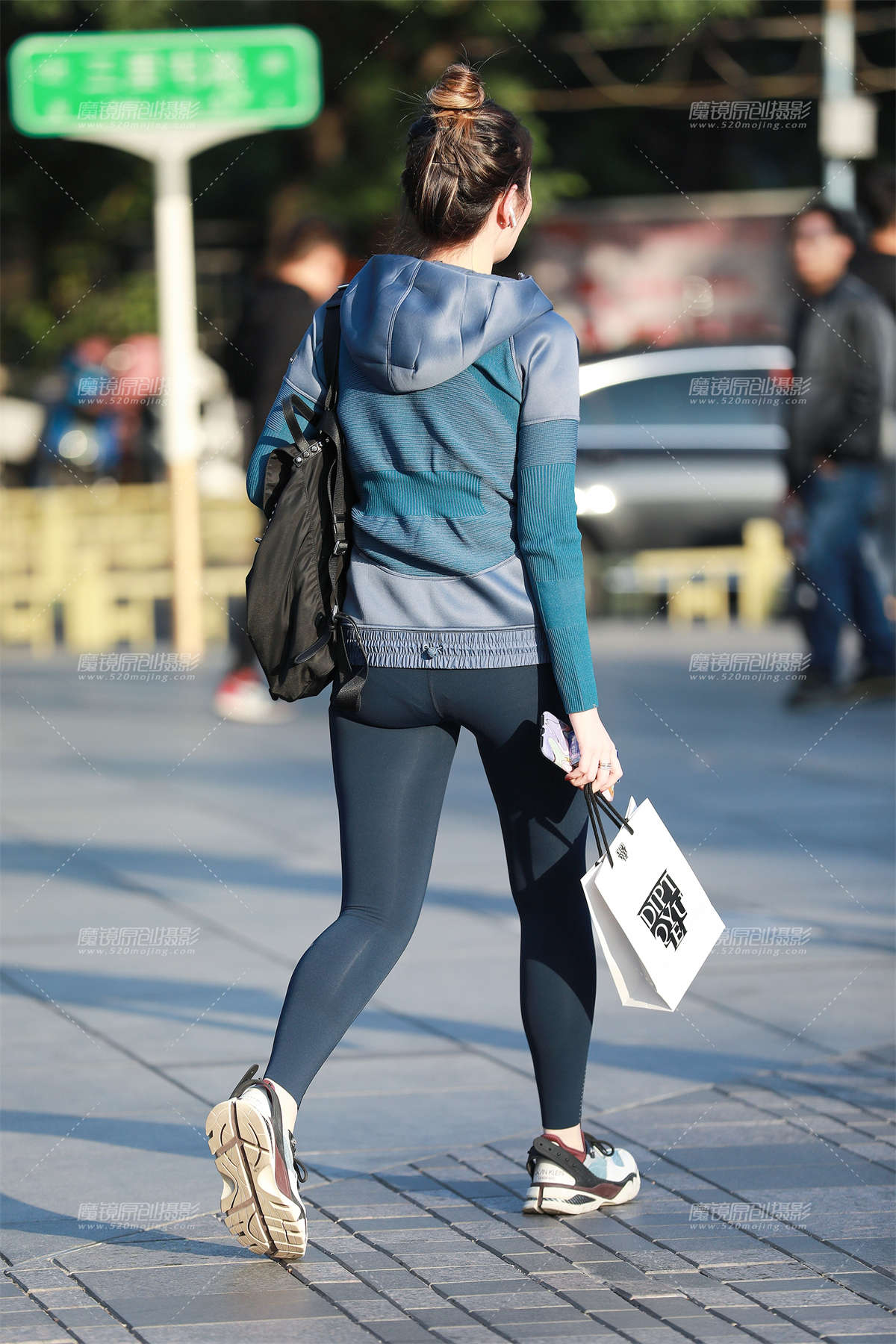 【玻璃赛帖】深蓝瑜伽裤插图1