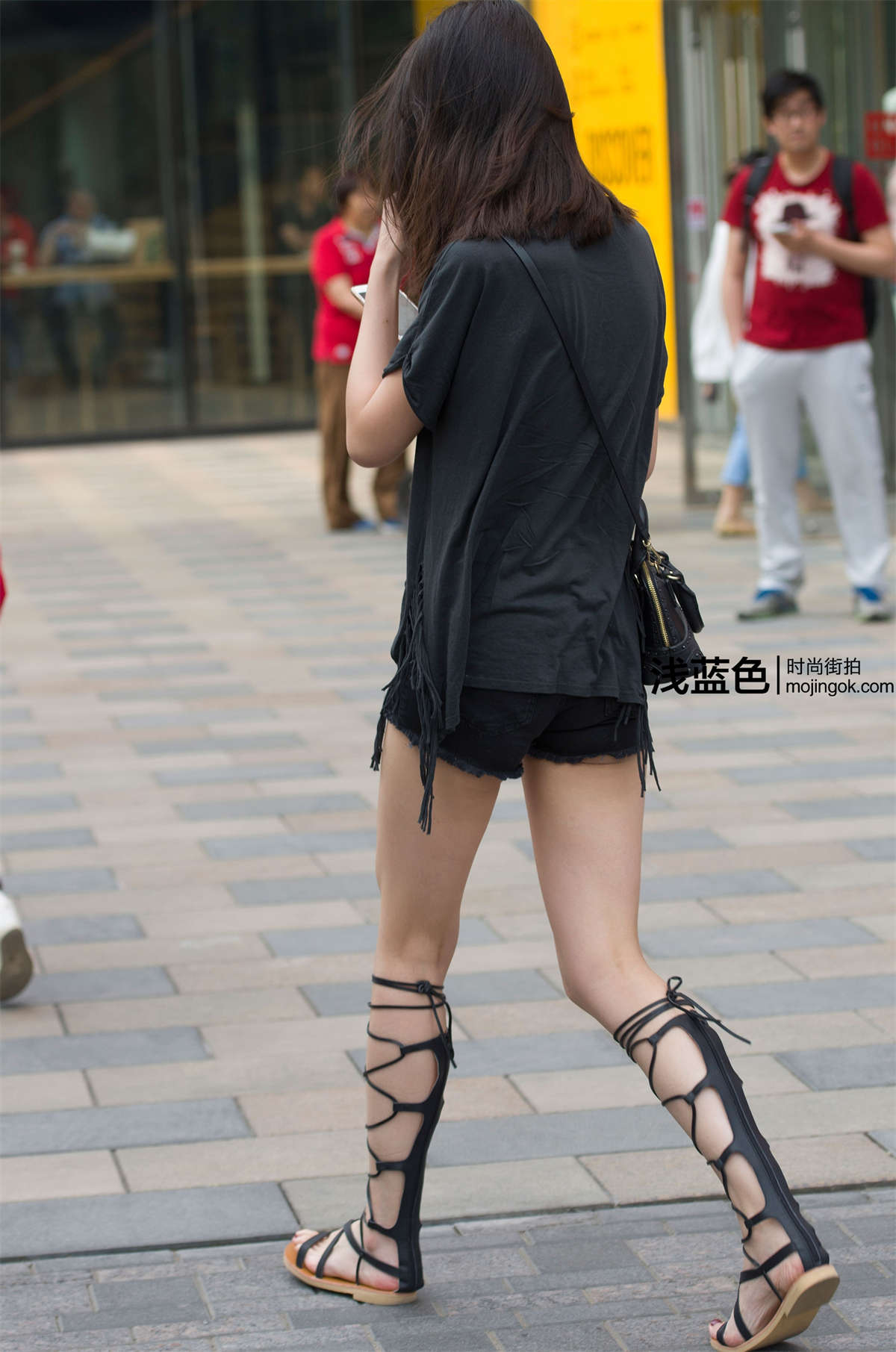 短裤 个性凉鞋（17p）-日更街拍