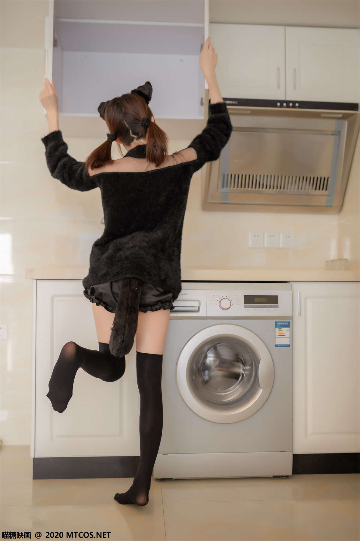 图片[2]-喵糖映画 VOL.081 黑喵女友 Kitaro_绮太郎-日更街拍