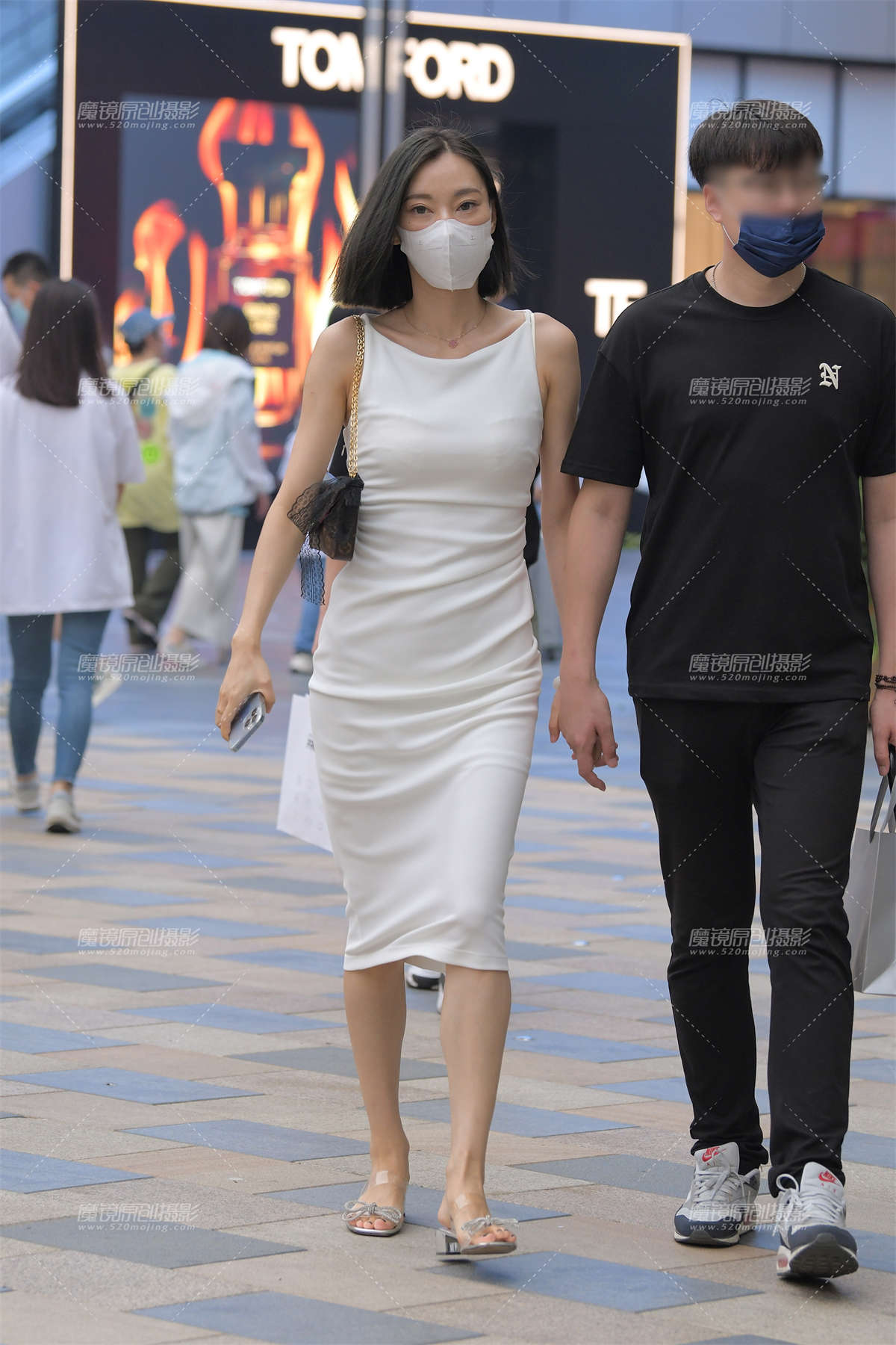 典雅白裙-日更街拍