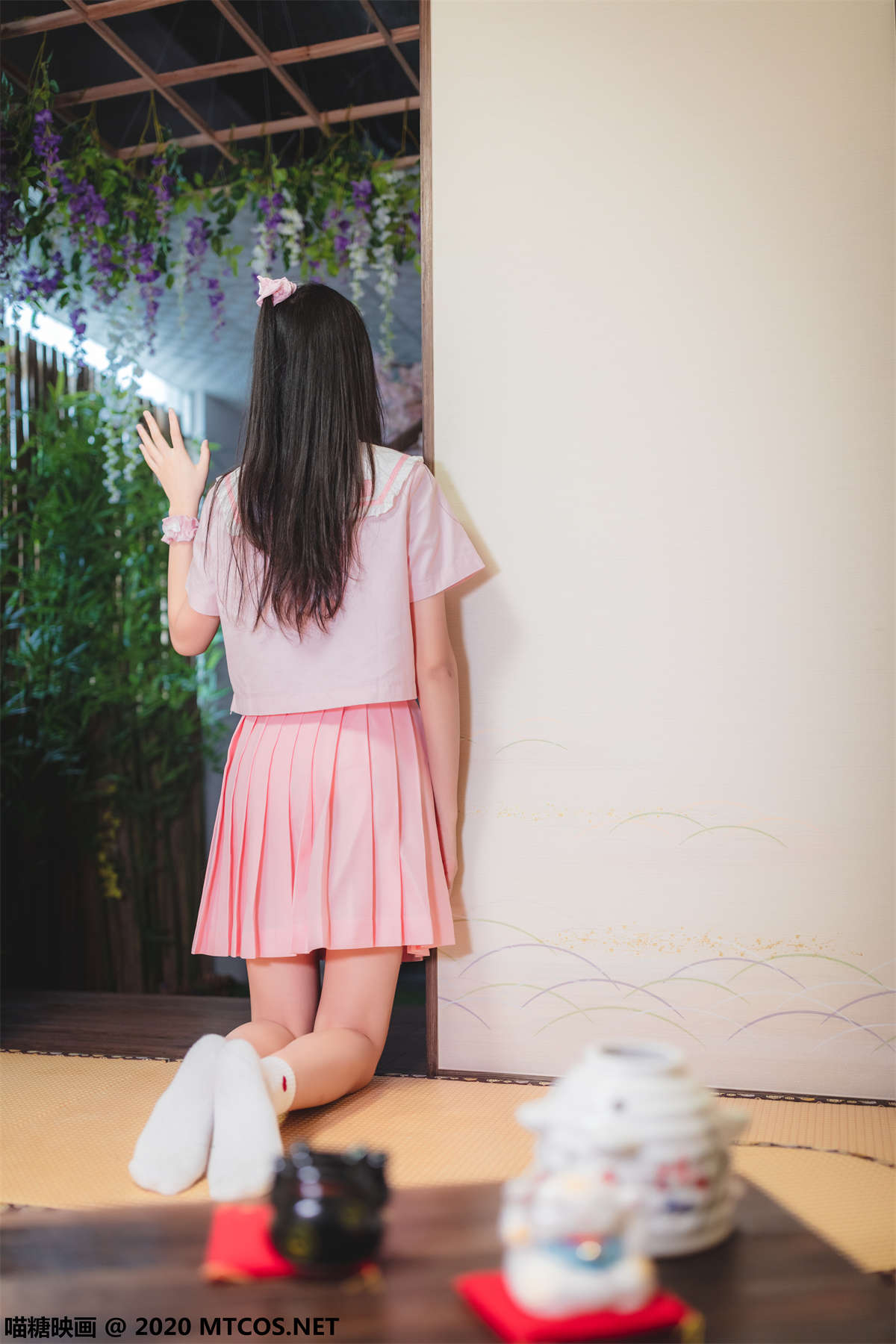 图片[2]-喵糖映画 VOL.087 日系粉色JK-日更街拍