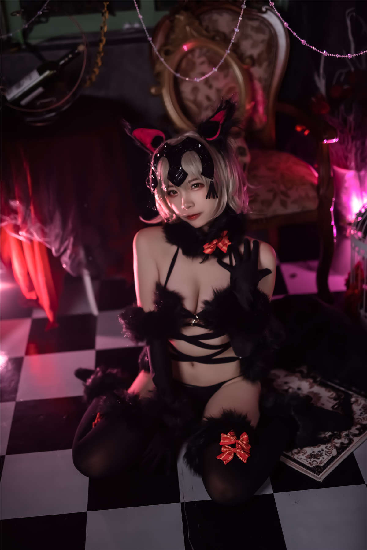 图片[2]-高产型Coser-二佐Nisa  Fate黑贞万圣节-日更街拍