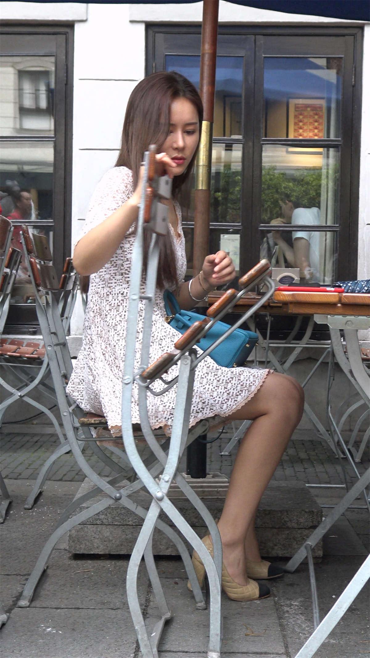 超性感美腿高跟鞋连衣裙美女-日更街拍