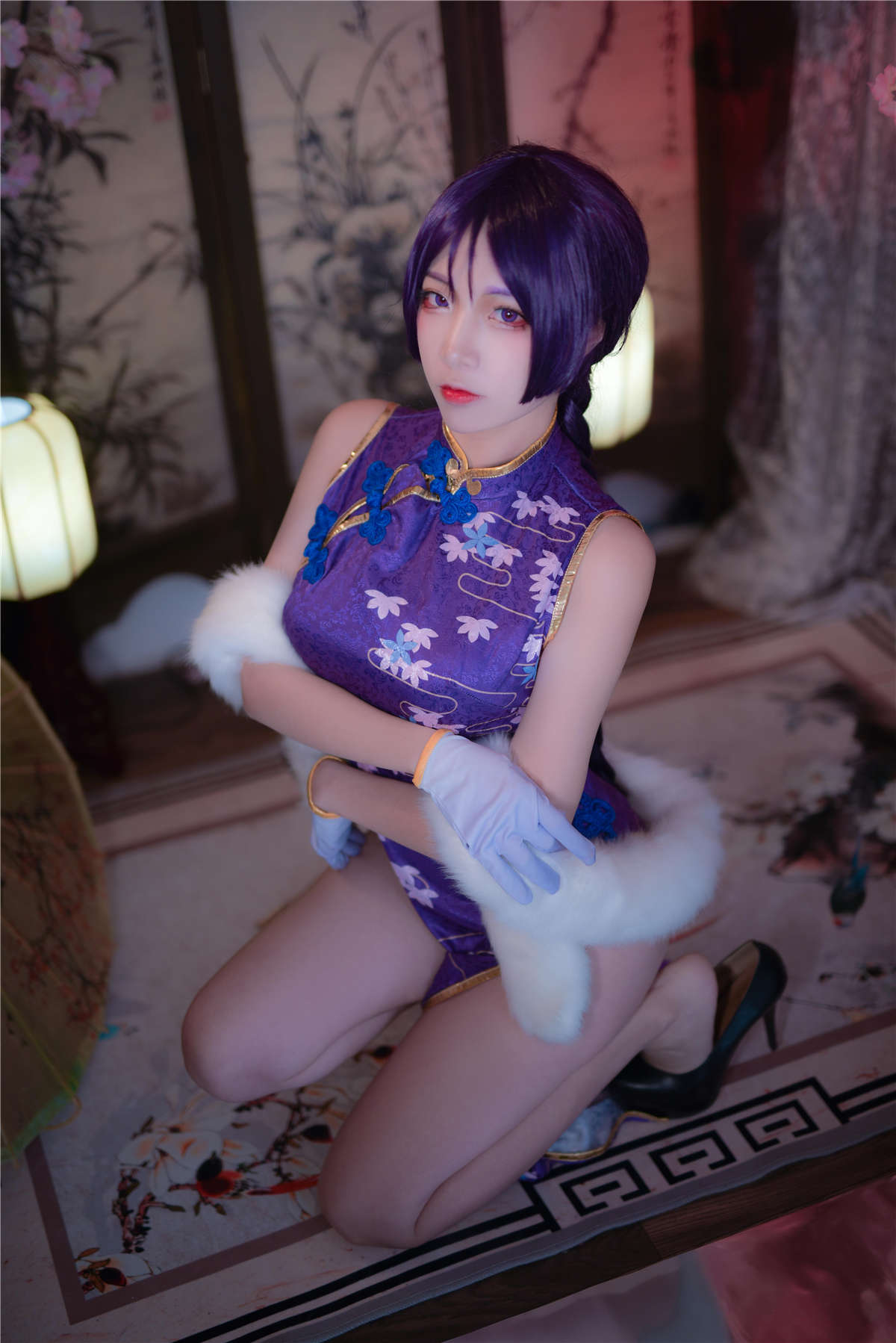 高产型Coser-二佐Nisa  Fate奶光旗袍-日更街拍