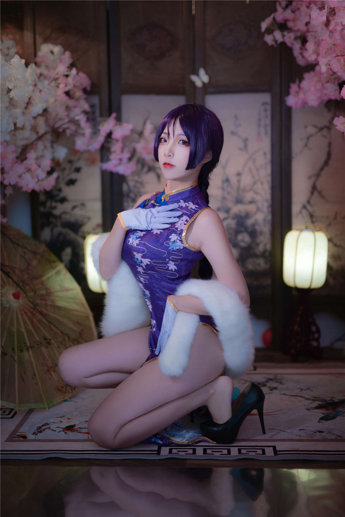 图片[2]-高产型Coser-二佐Nisa  Fate奶光旗袍-日更街拍
