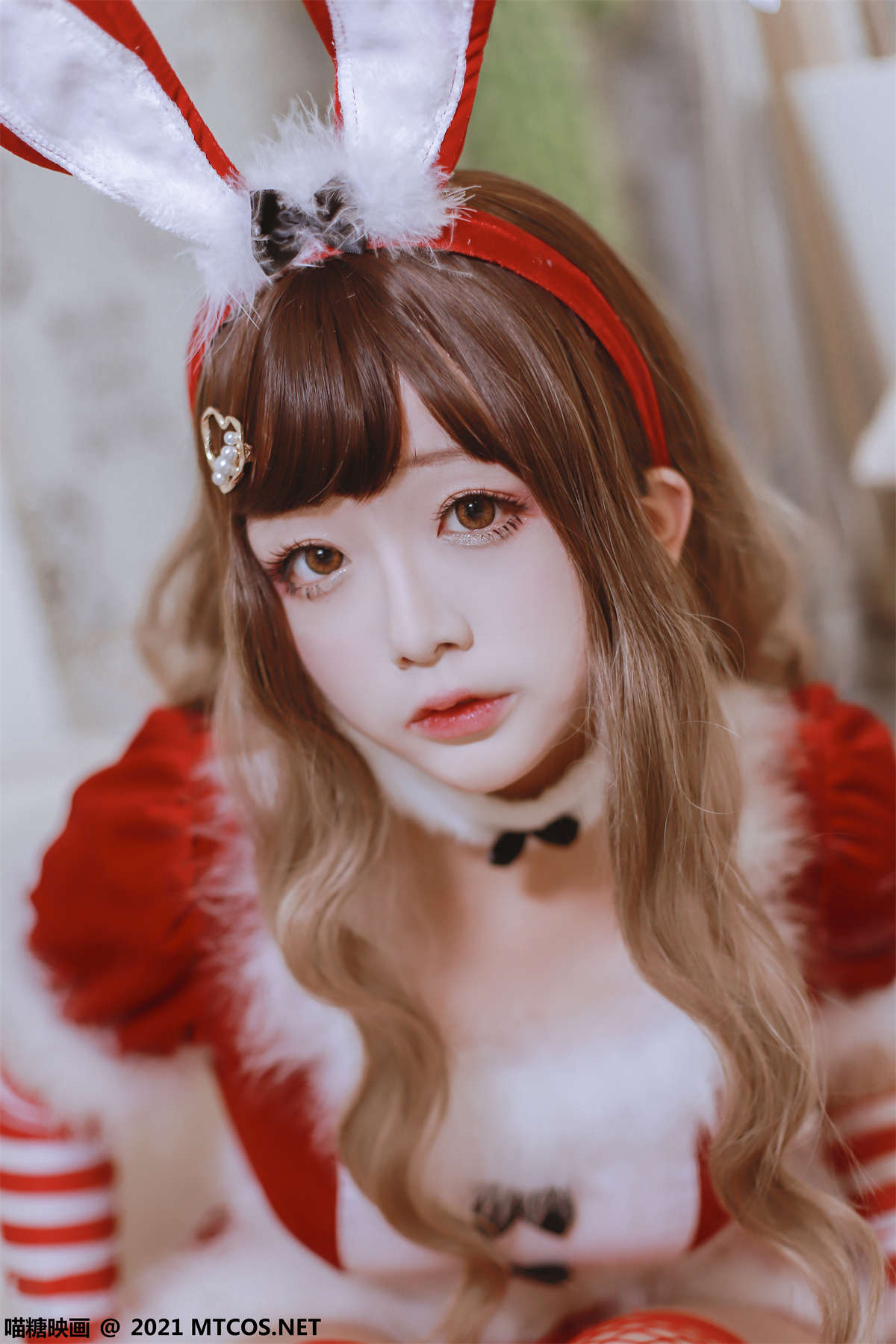 喵糖映画 VOL.389 红色兔子-日更街拍