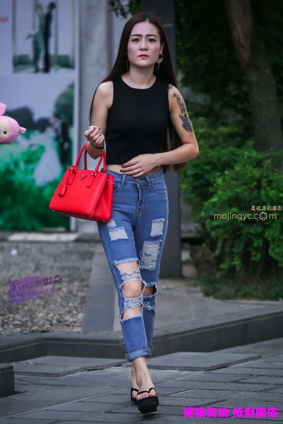 李欢原创-牛仔，紧翘（16P）-日更街拍