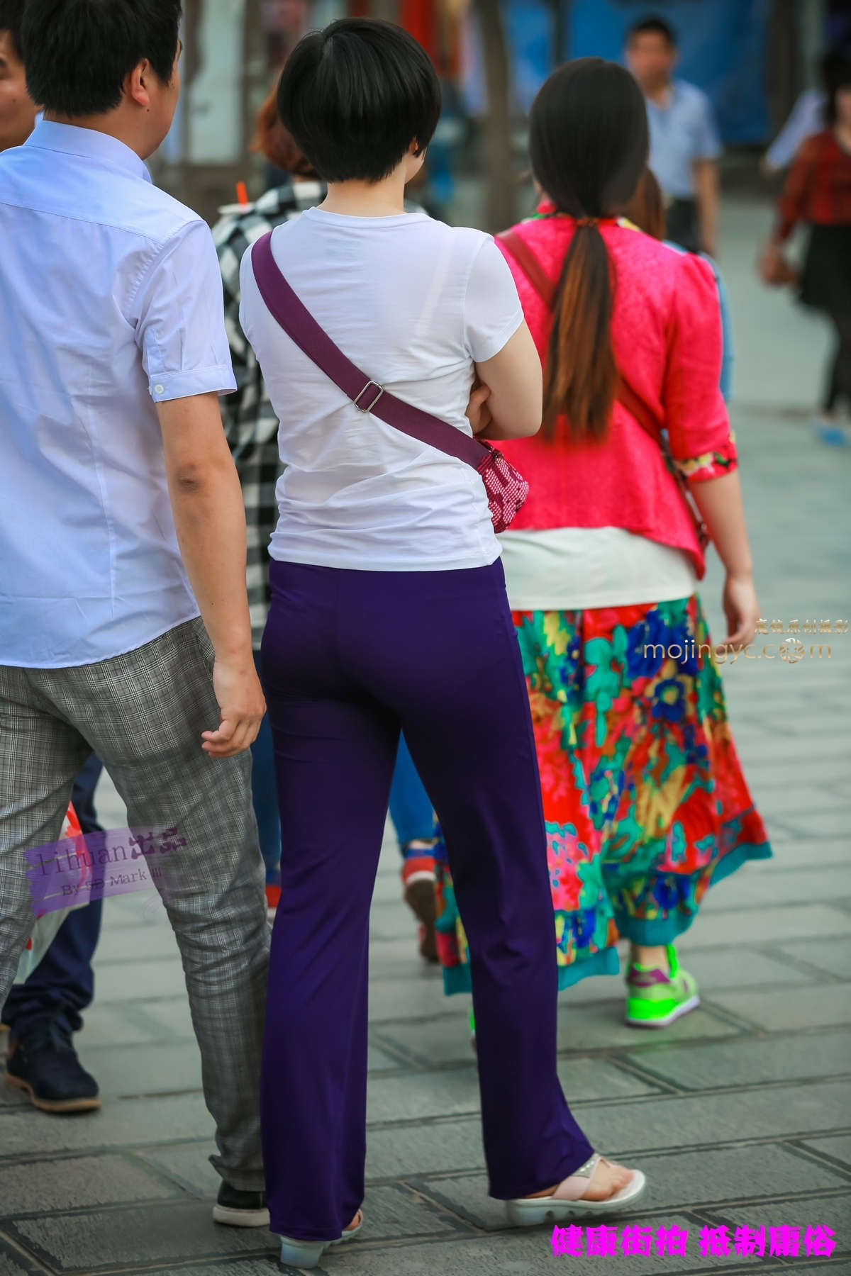 李欢原创-紫色瑜伽裤，丰腴（12P）-日更街拍