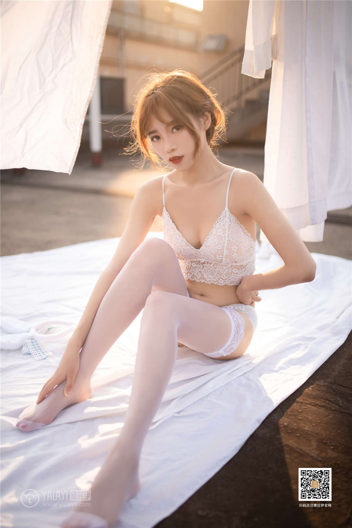 图片[2]-YALAYI雅拉伊 No.378 天台上的丝语 丽雅-日更街拍