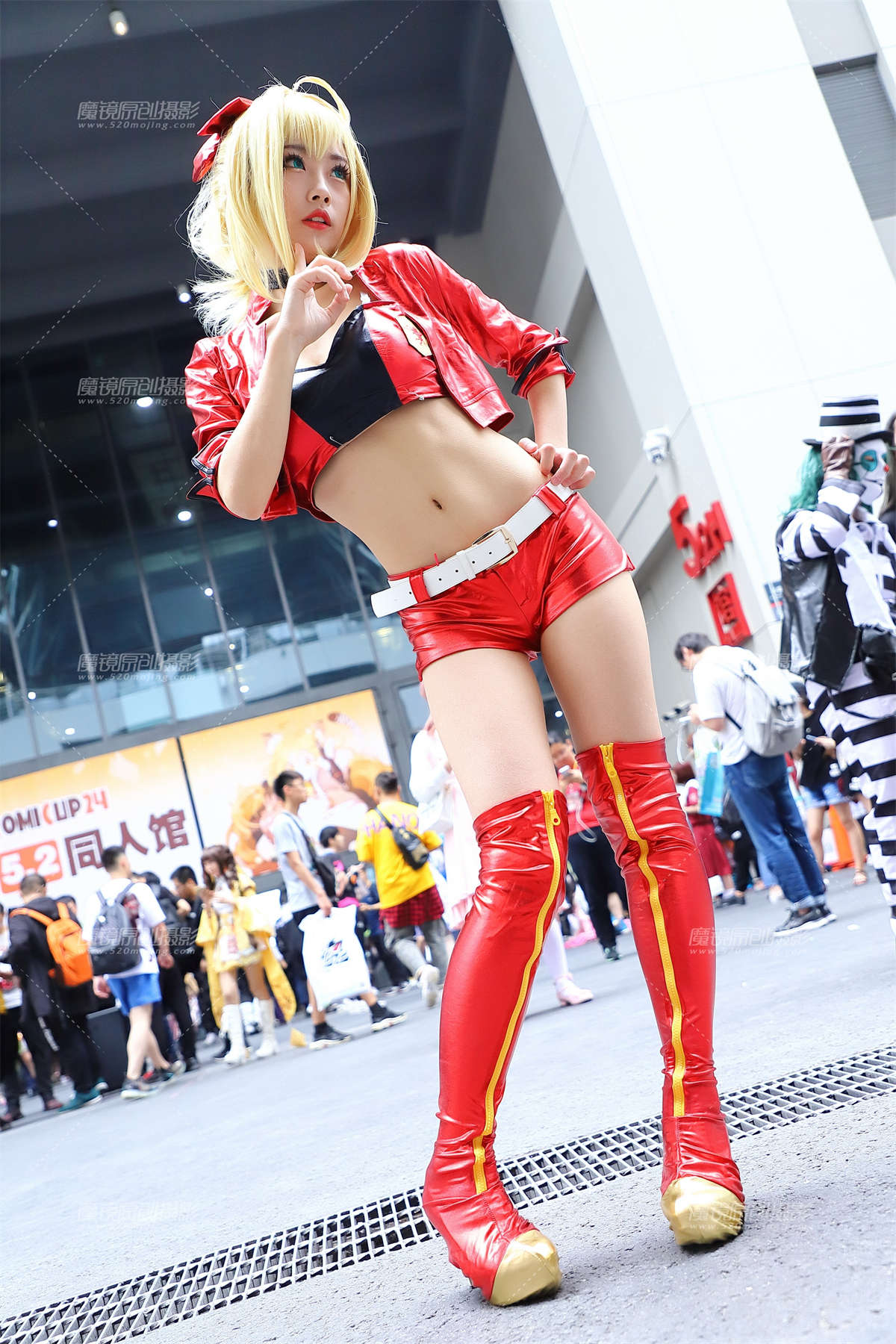 红衣赛车coser插图1