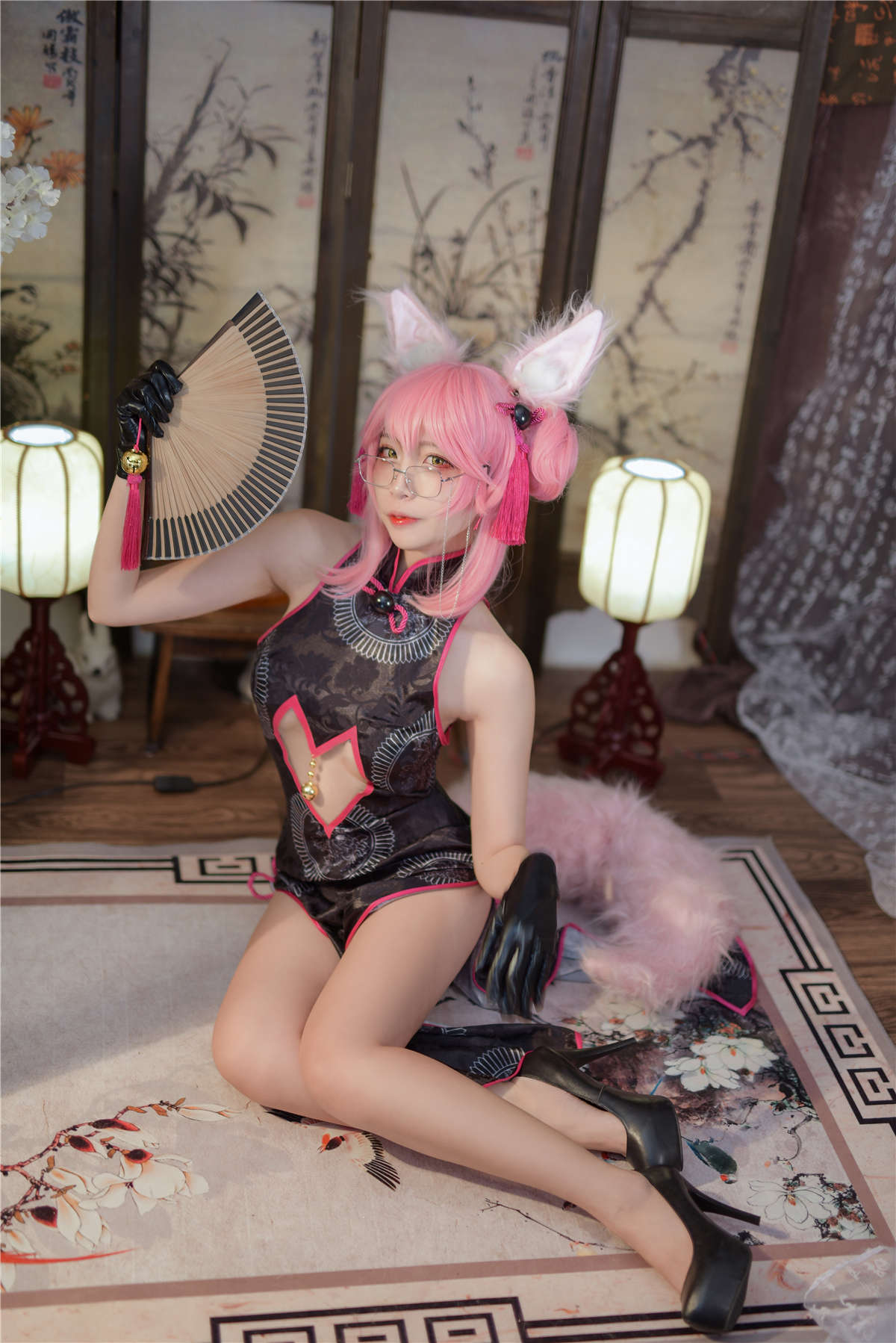 高产型Coser-二佐Nisa  Fate旗袍狐-日更街拍