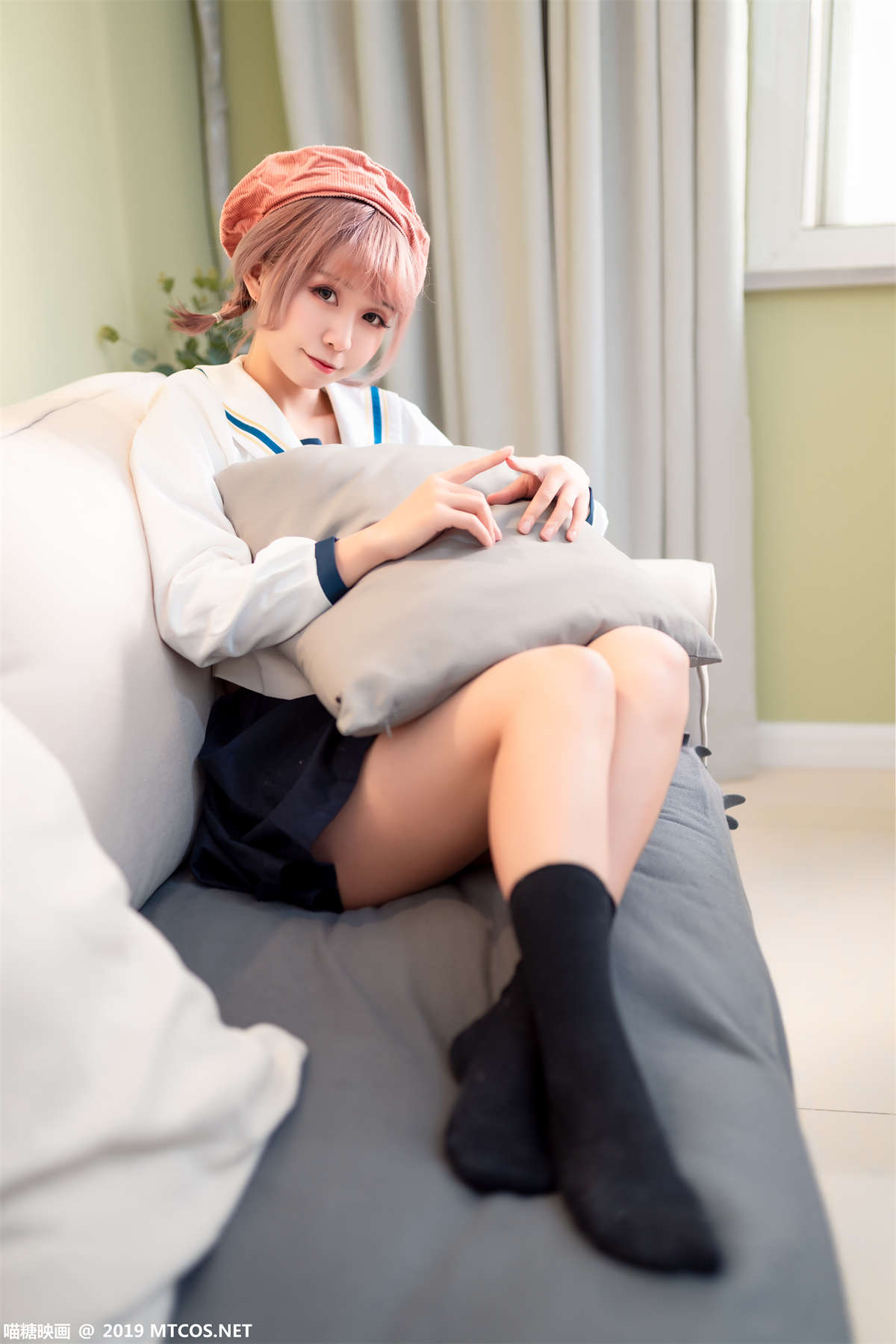 喵糖映画 SPL.011 绿民俗JK-日更街拍