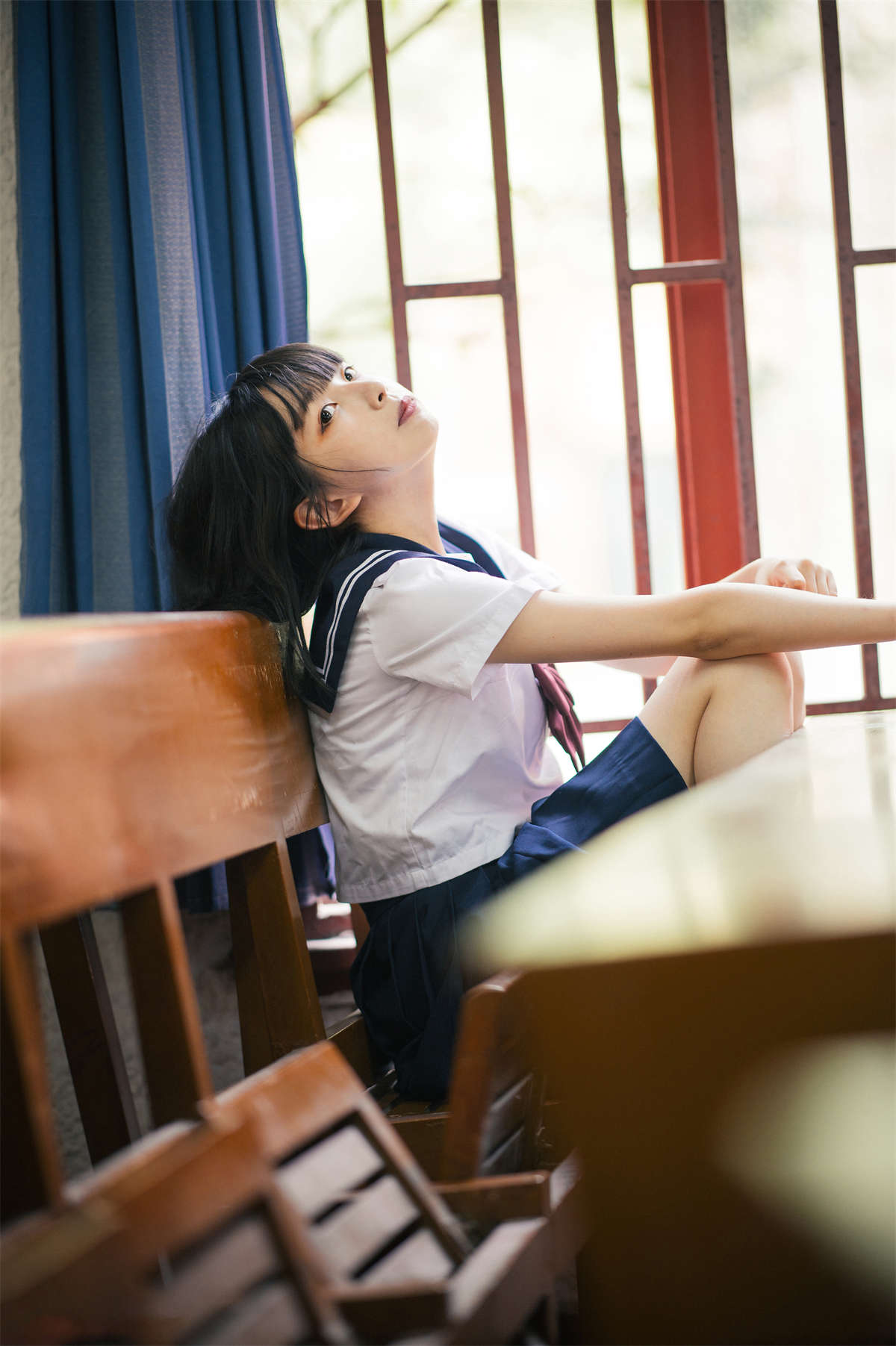 图片[2]-喵糖映画 VOL.397 课室学妹-日更街拍