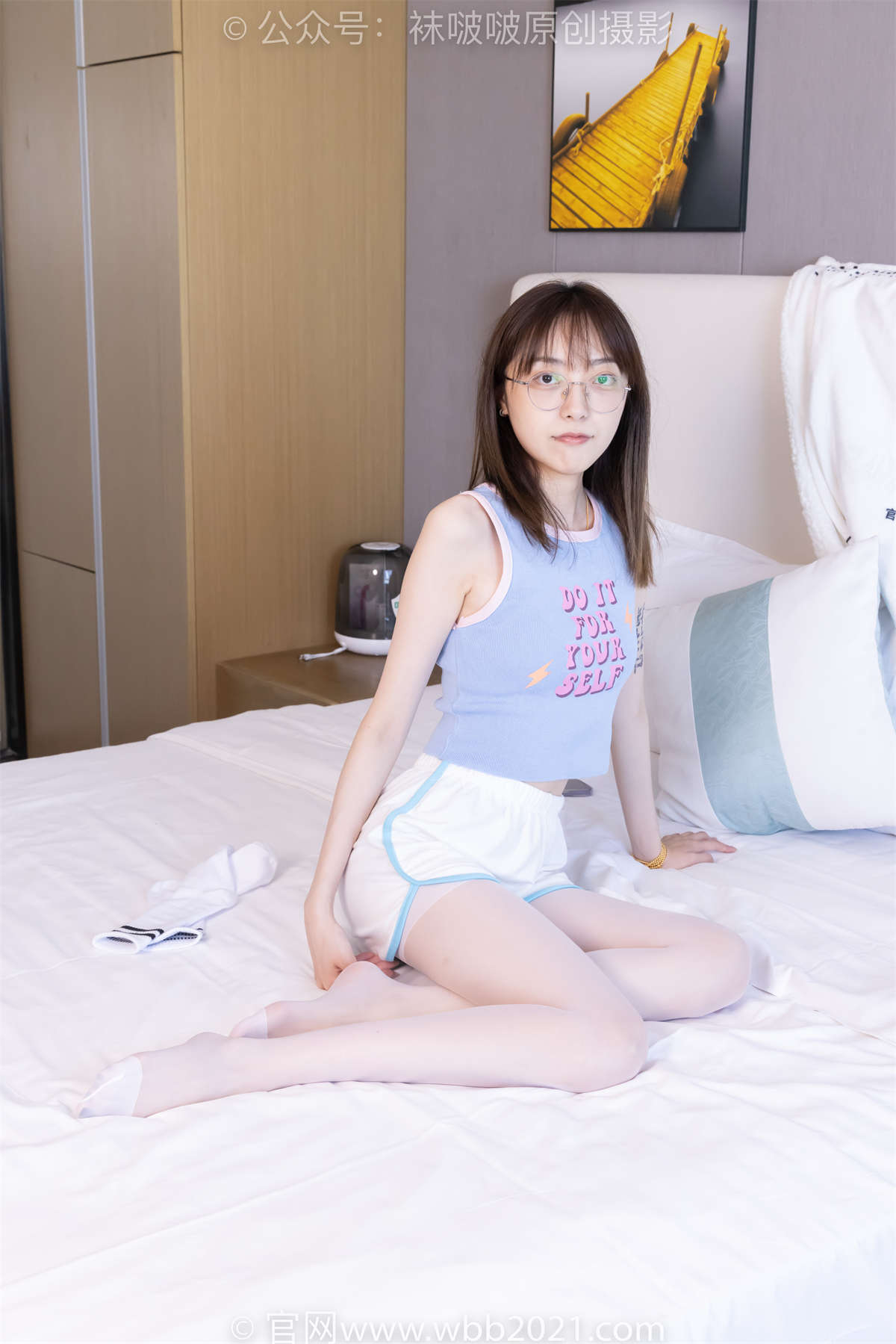 袜啵啵 No.479 稚予-短靴、长筒白棉袜、白丝（脚尖加固款）花絮版-日更街拍