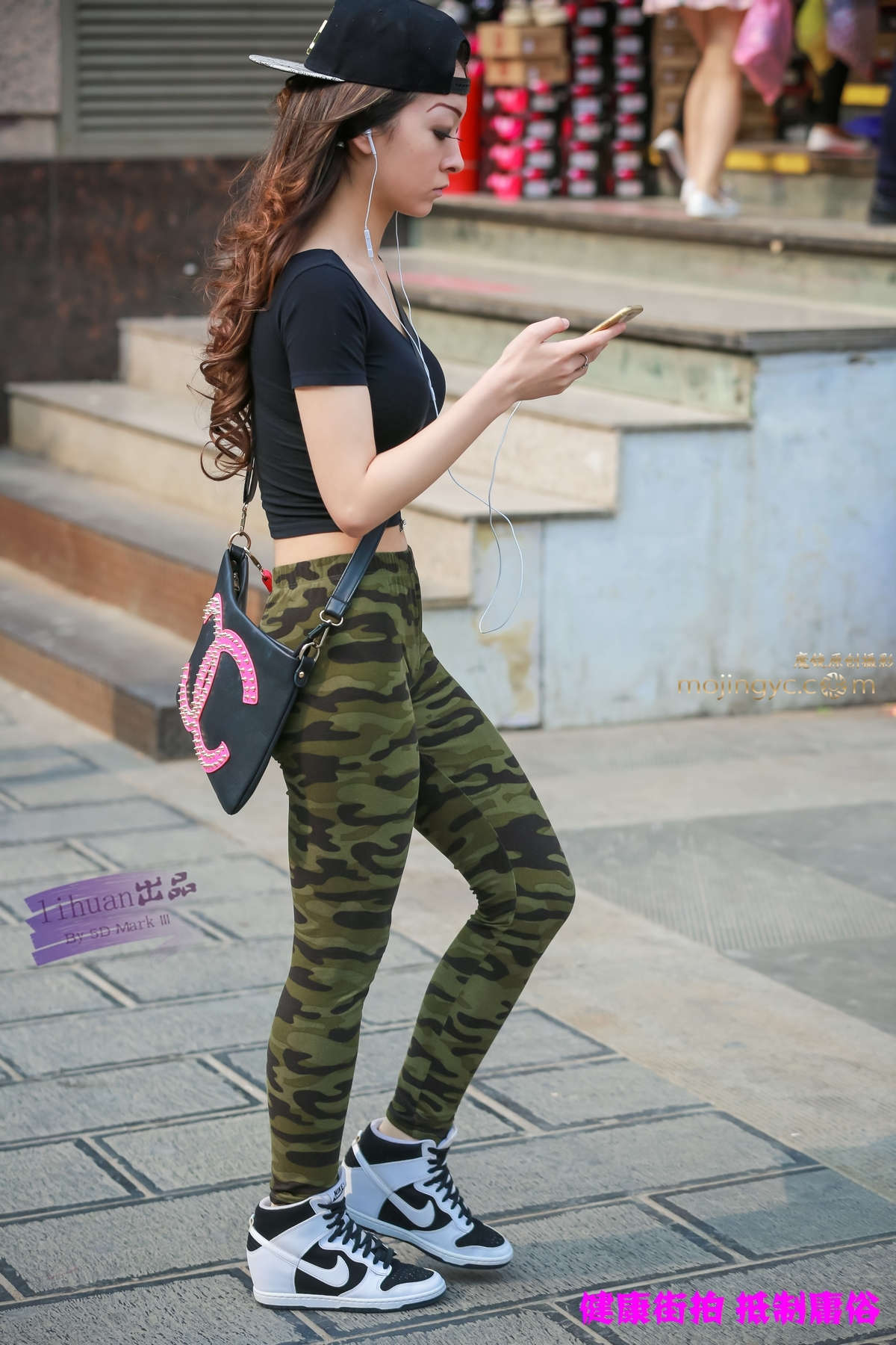 李欢原创-潮女，迷彩裤（22P）-日更街拍