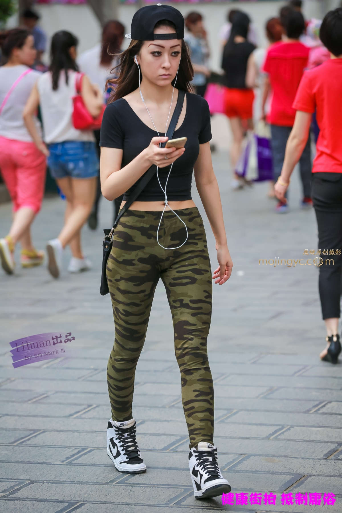 图片[2]-李欢原创-潮女，迷彩裤（22P）-日更街拍