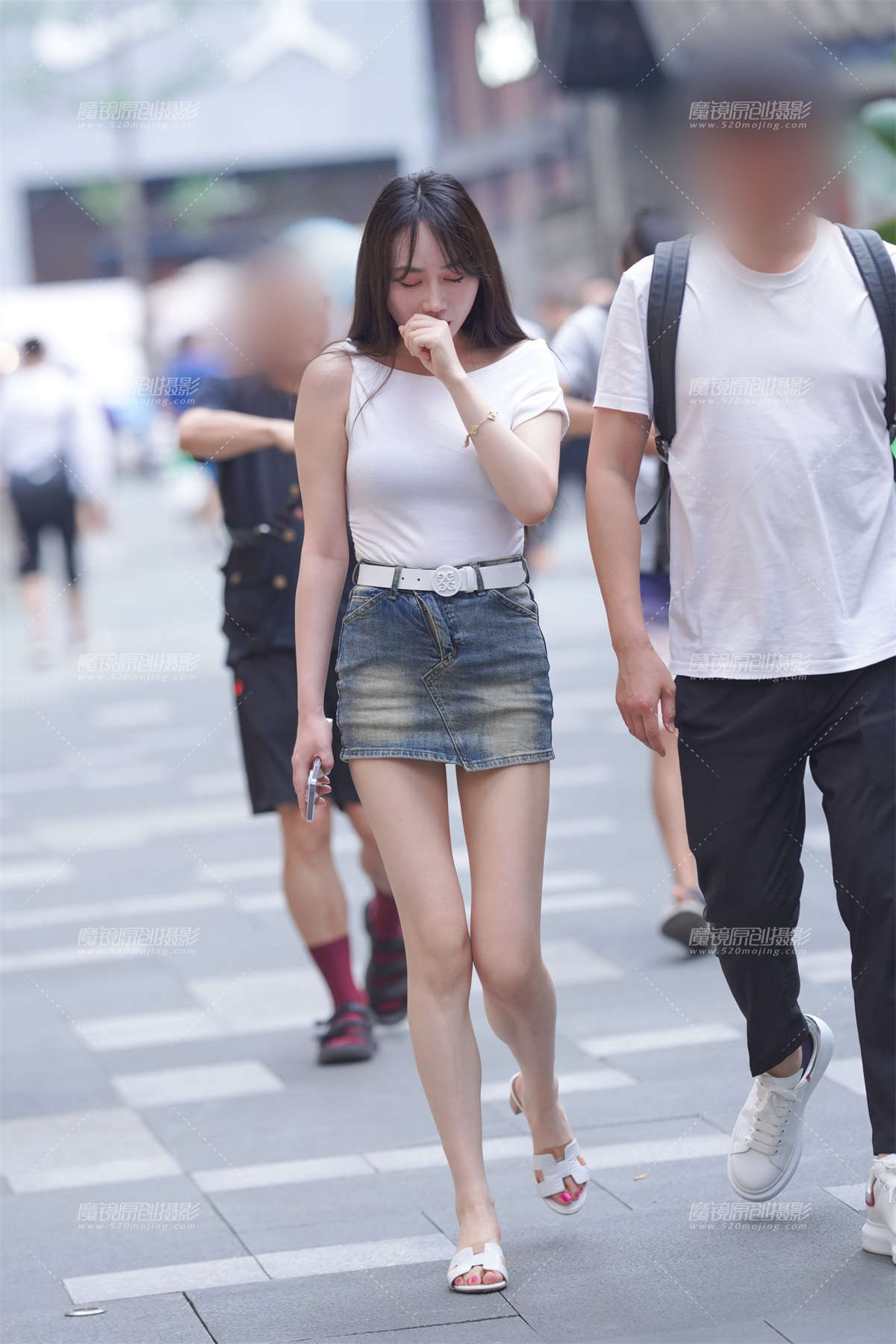 美腿牛仔裙-日更街拍