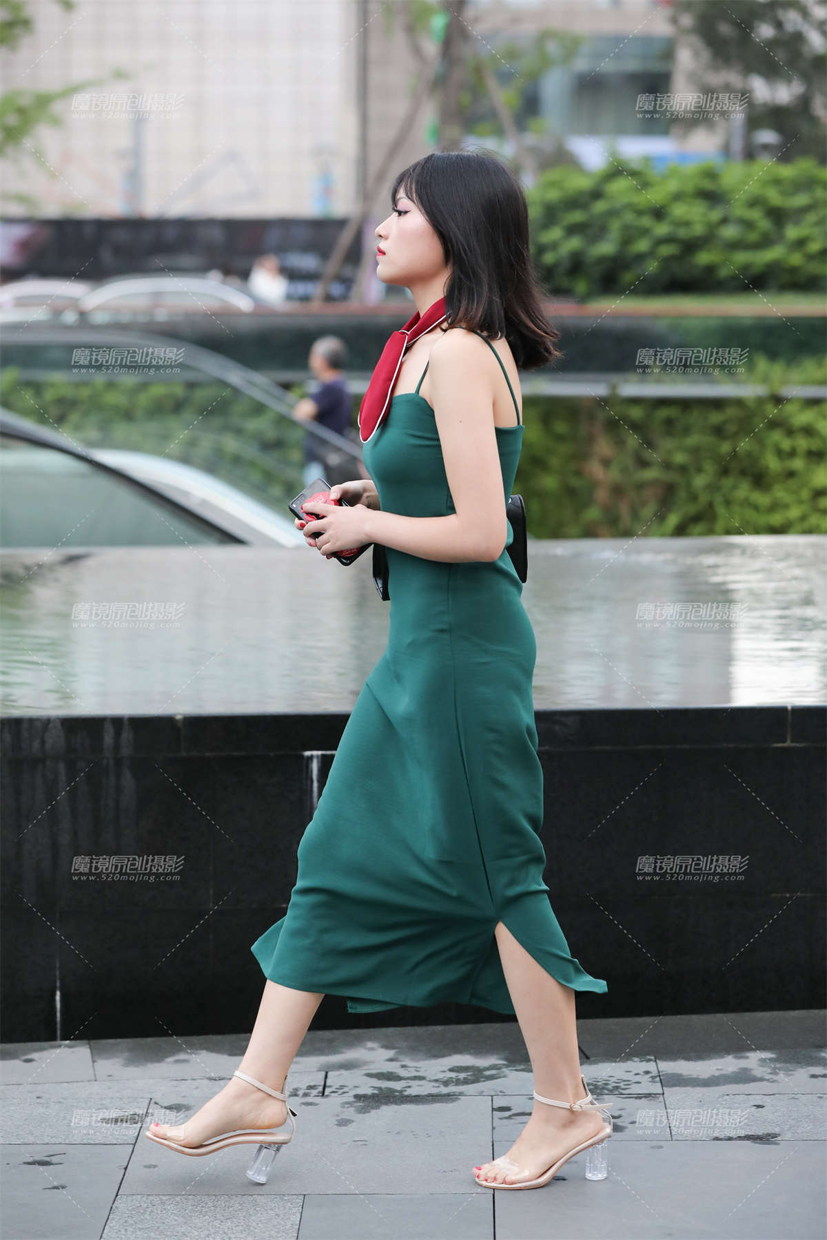 绿色长裙__-日更街拍