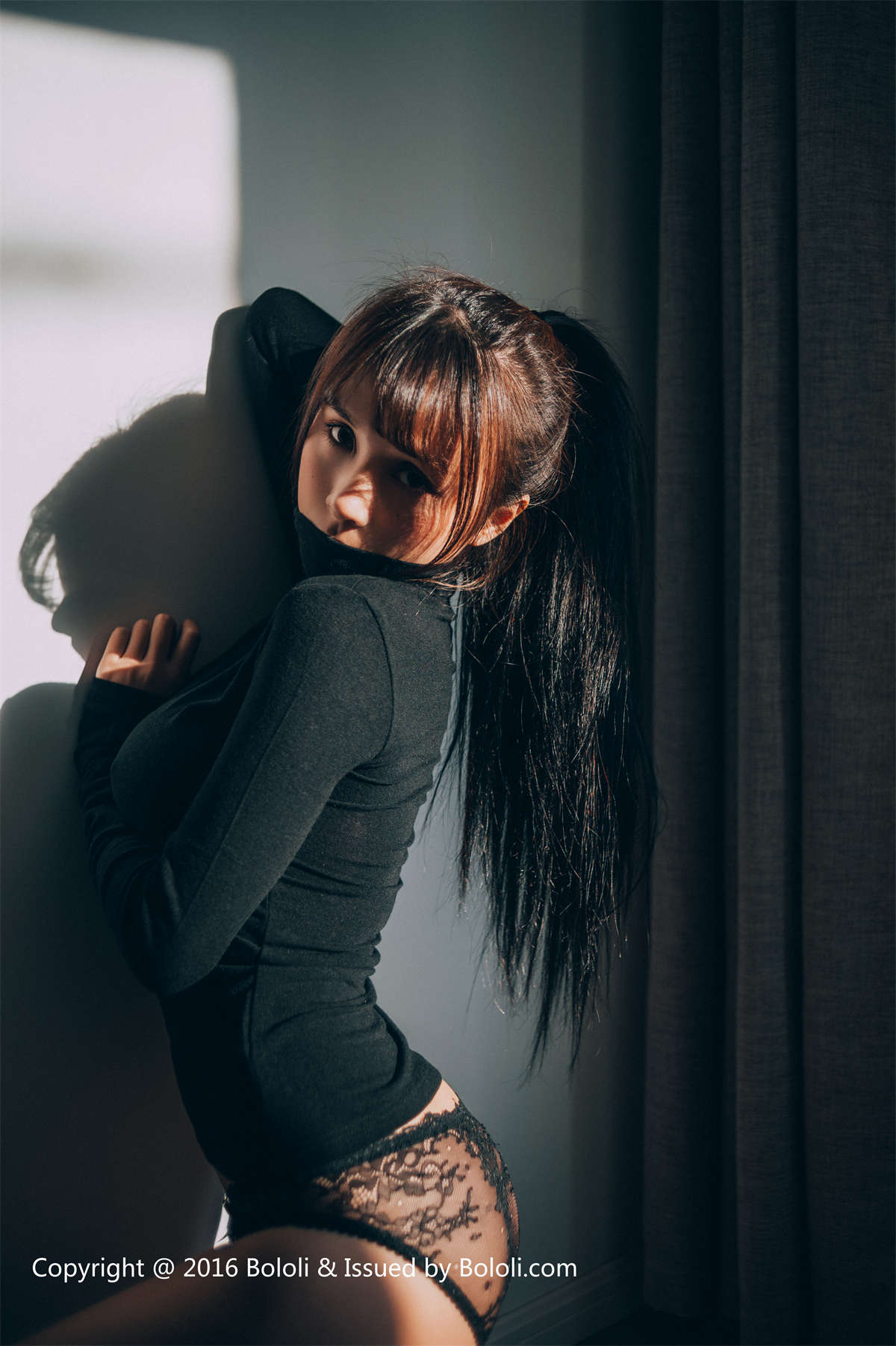 Bololi波萝社 BOL.029 夏美酱_ 夏美黑色诱惑-日更街拍