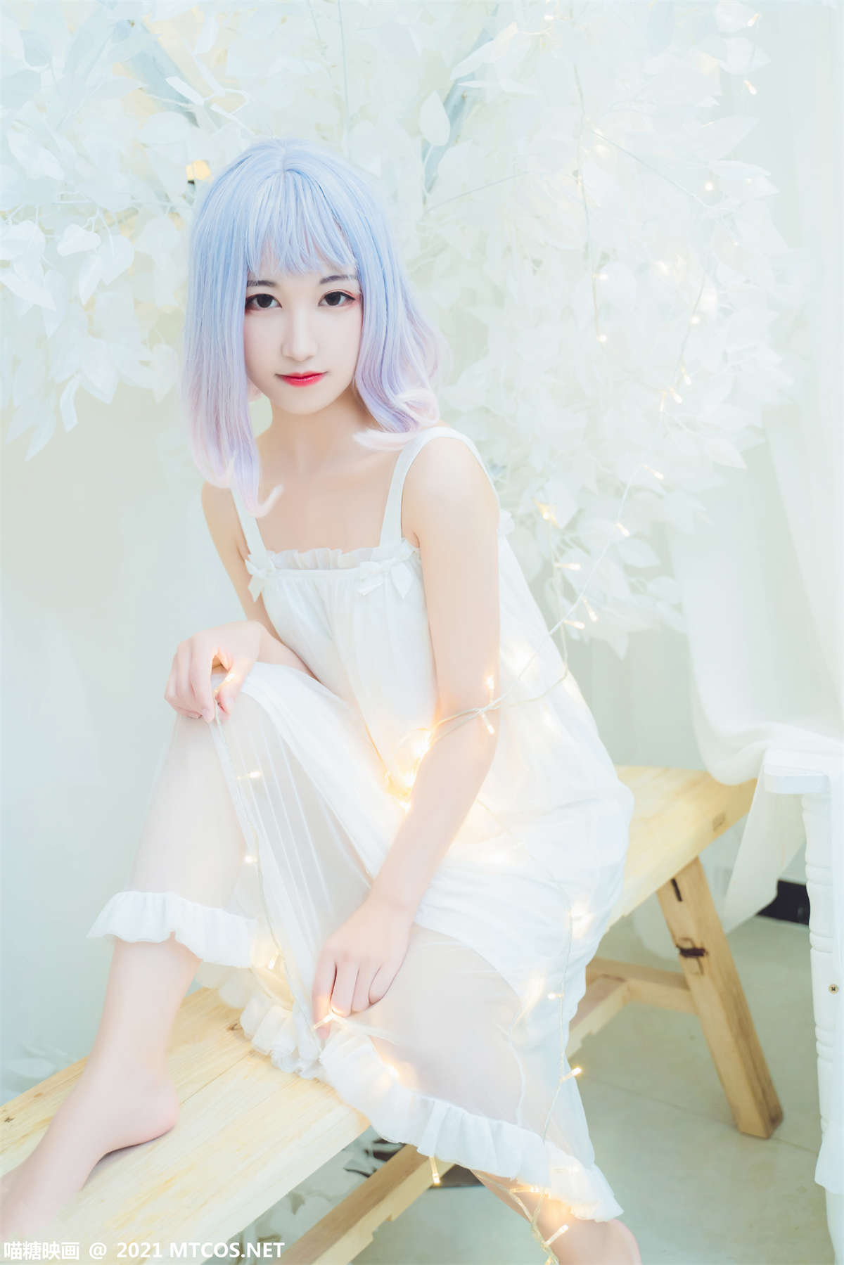 图片[2]-喵糖映画 VOL.411 白纱裙-日更街拍