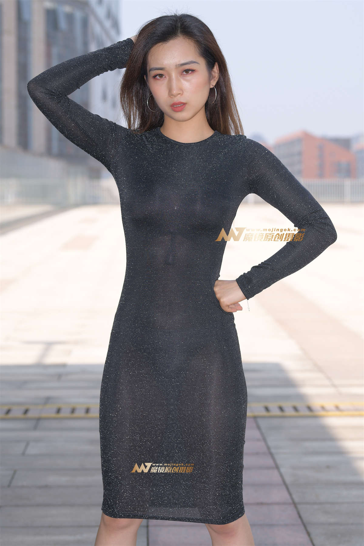 【红石模拍大赛作品】超性感包臀裙美女-日更街拍