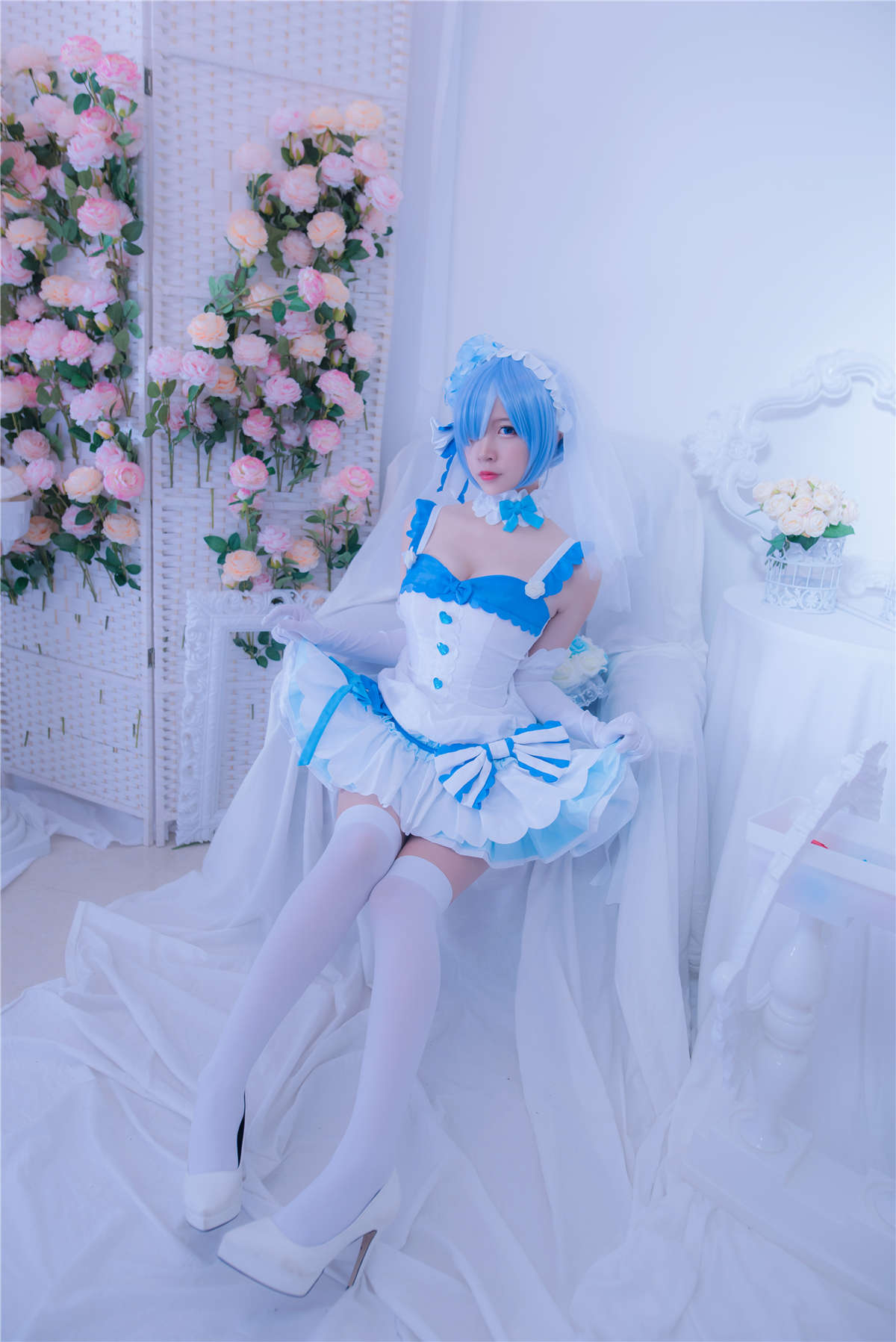 图片[2]-高产型Coser-二佐Nisa  雷姆花嫁-日更街拍