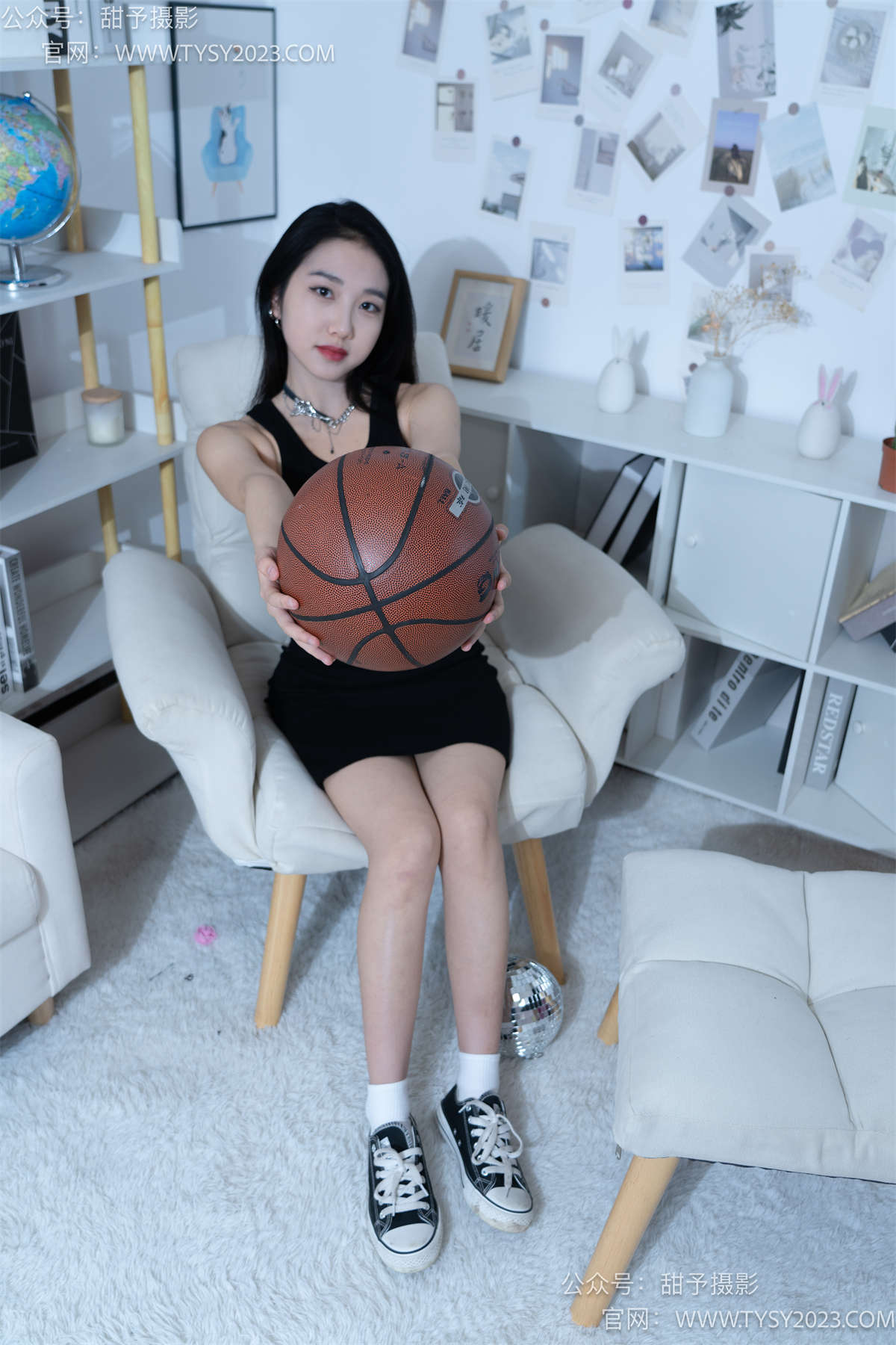 甜予摄影082期：筱筱-帆布鞋、白棉袜、裸足 完整版-日更街拍