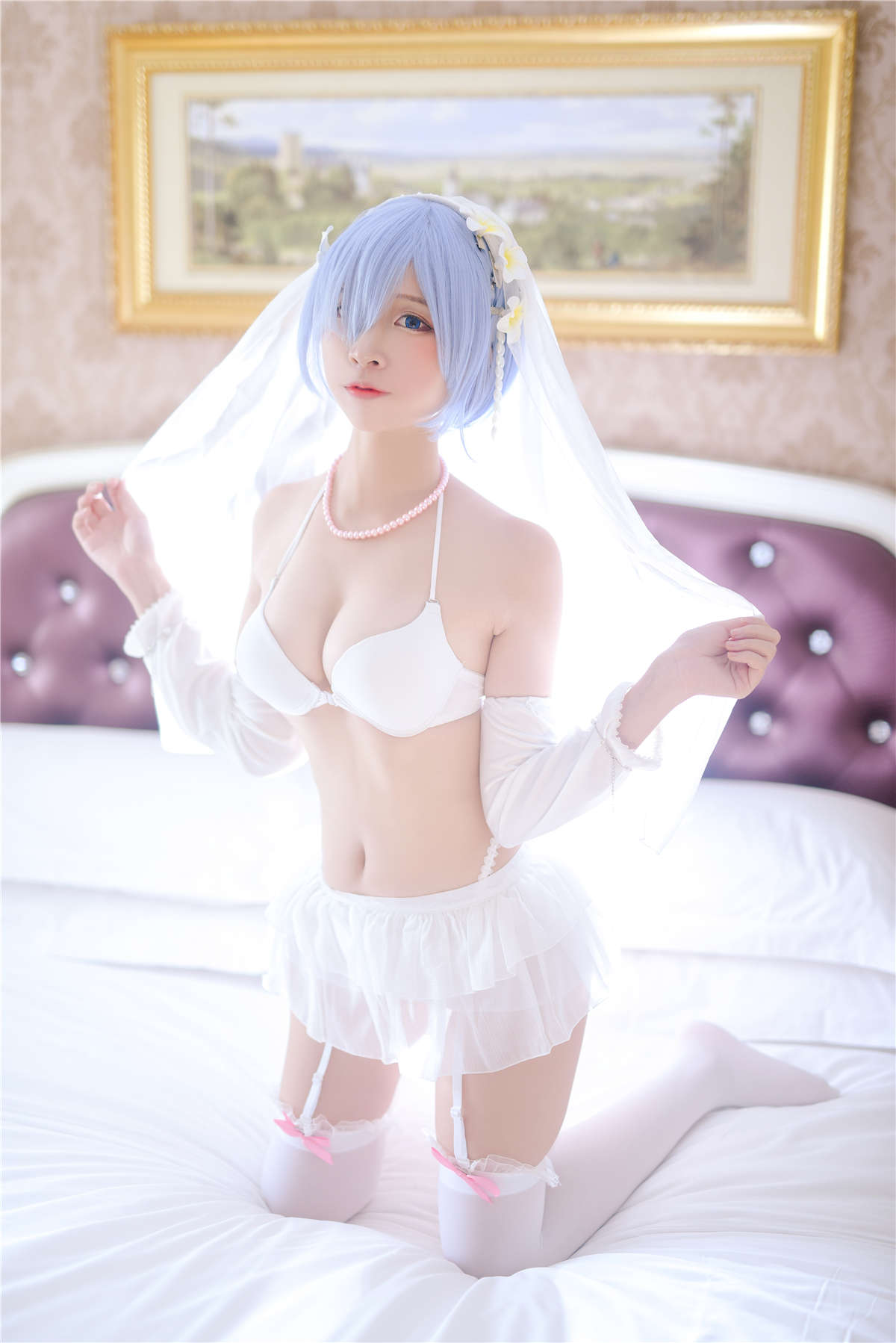 图片[2]-高产型Coser-二佐Nisa  蕾姆婚纱-日更街拍