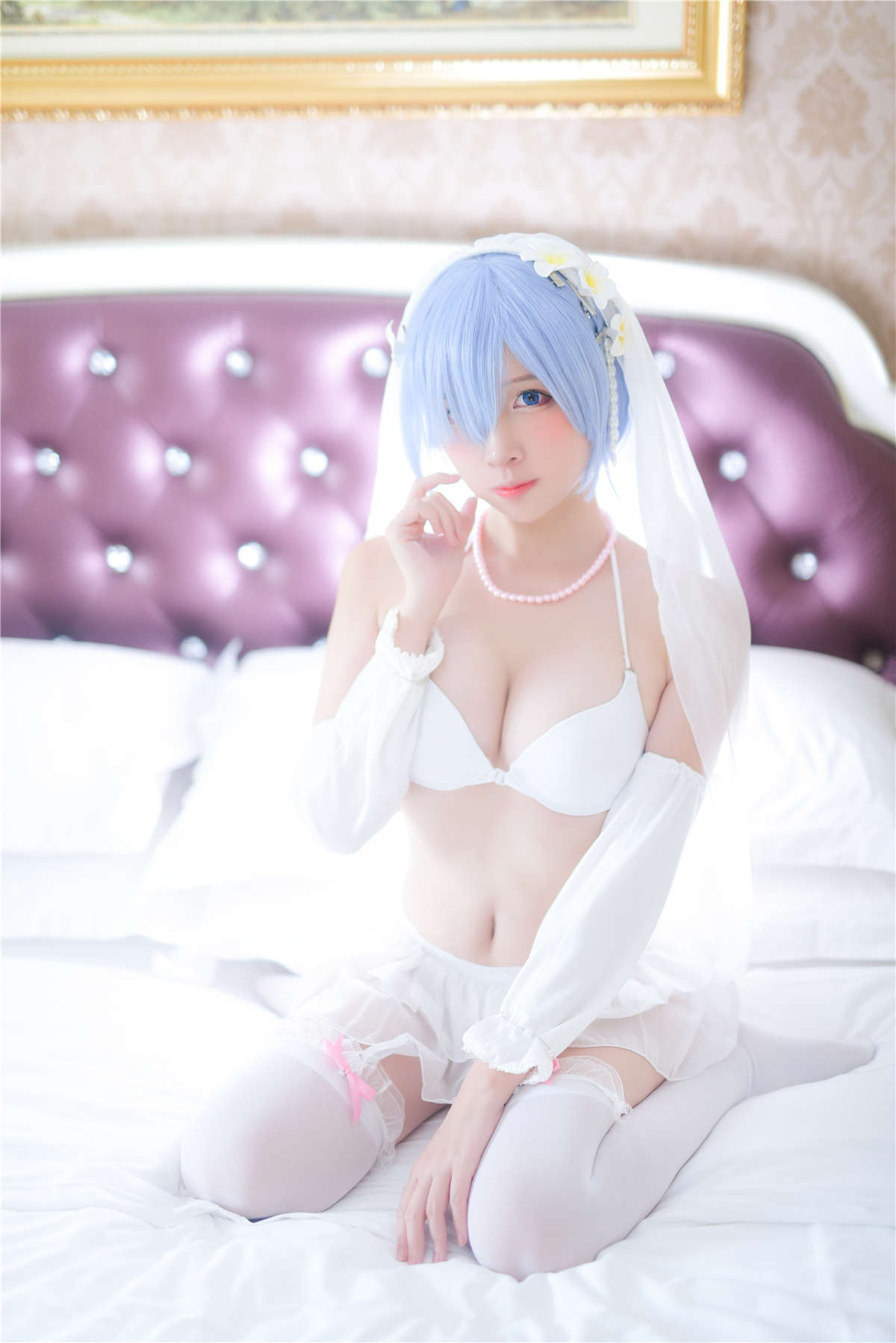 高产型Coser-二佐Nisa  蕾姆婚纱-日更街拍