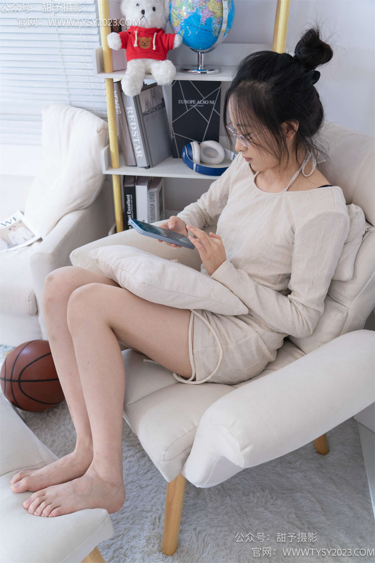 图片[2]-甜予摄影087期：静静-板鞋、白棉袜、裸足 完整版-日更街拍