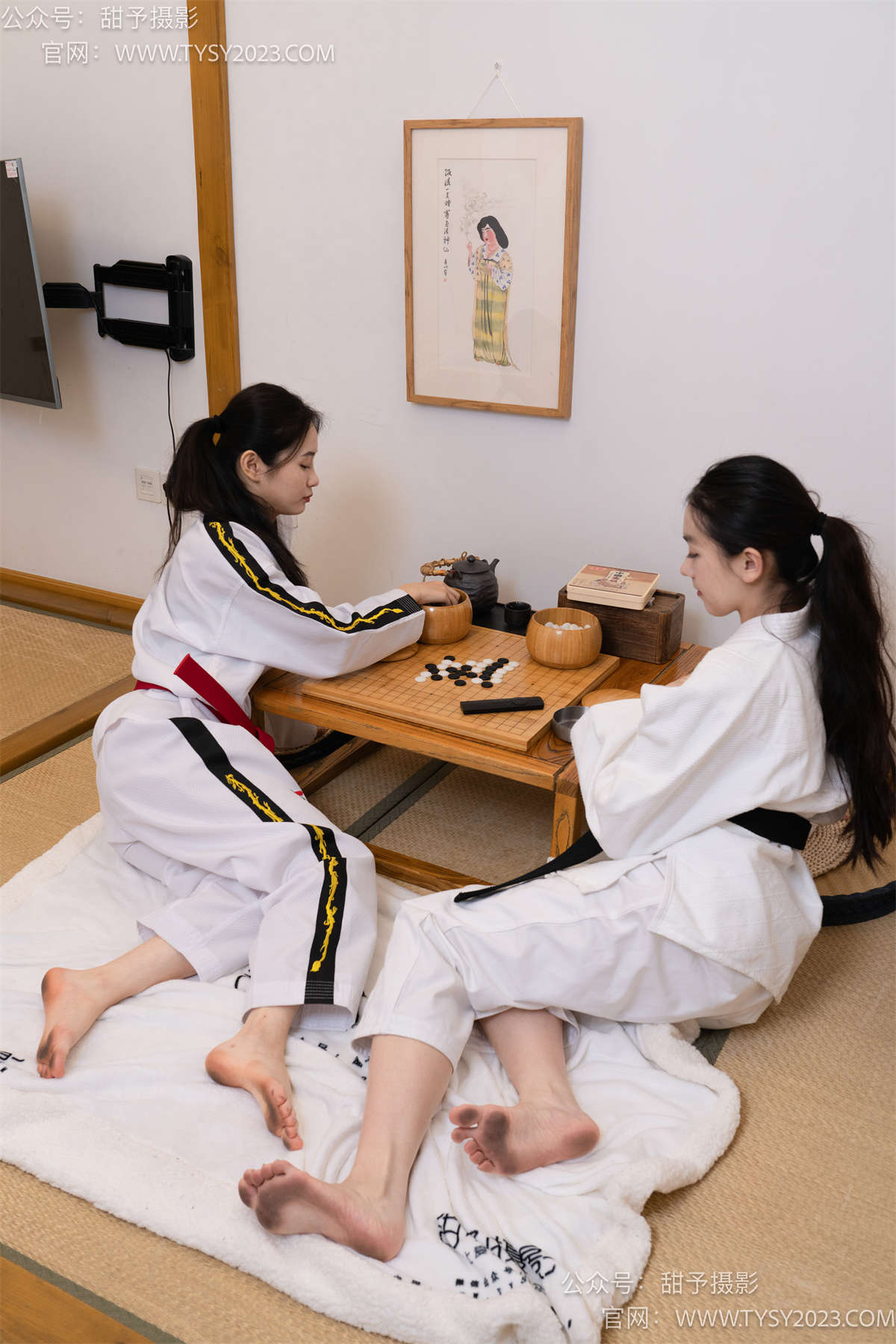 甜予摄影088期：思思小云-跆拳道服、人字拖、裸足 完整版-日更街拍