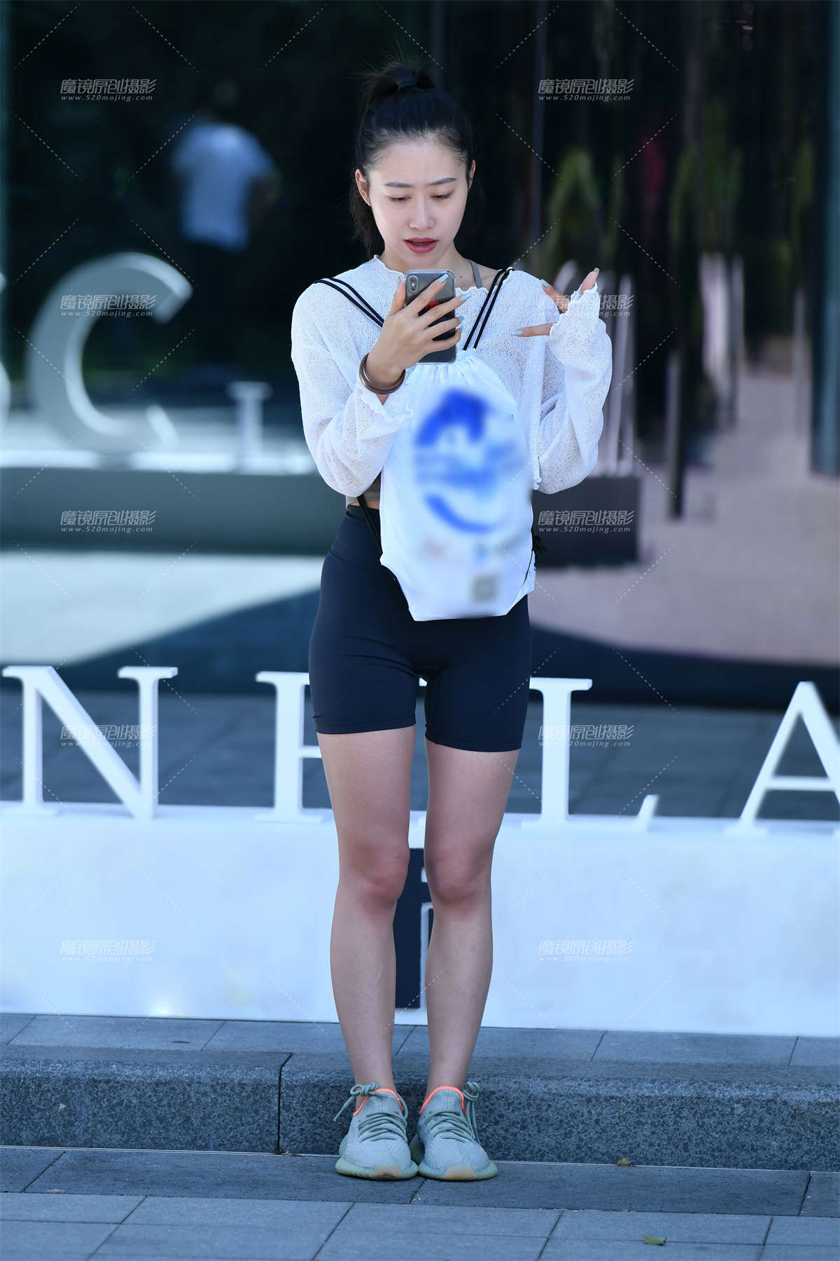 ★漂亮运动瑜伽短裤美女-日更街拍