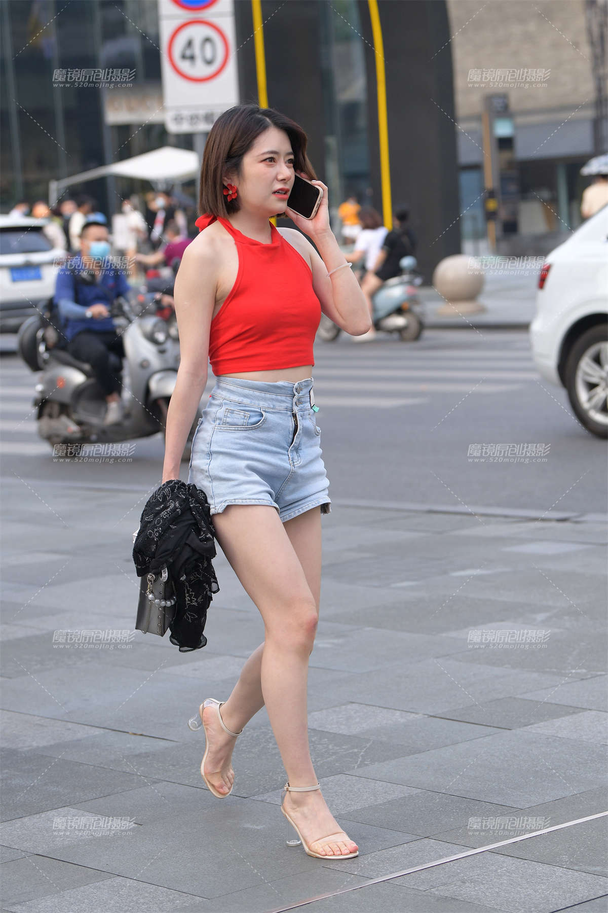 热裤，美背~-日更街拍