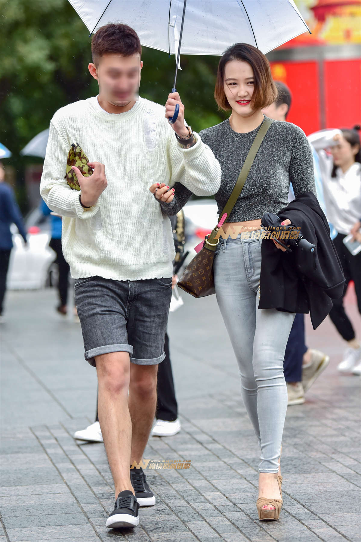 美臀 紧身仔裤 恨天高女郞-日更街拍