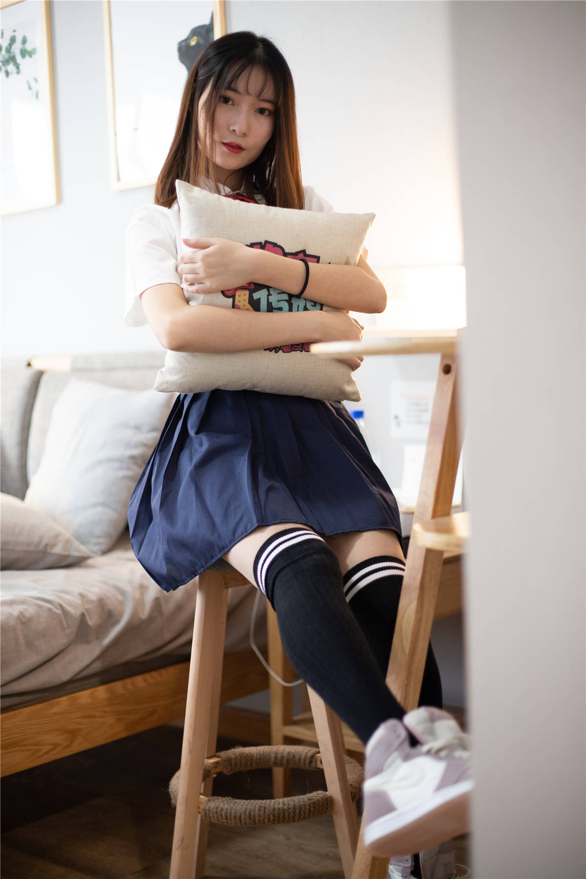 图片[2]-物恋传媒No.092期：猫耳-女高制服三部曲之三-日更街拍