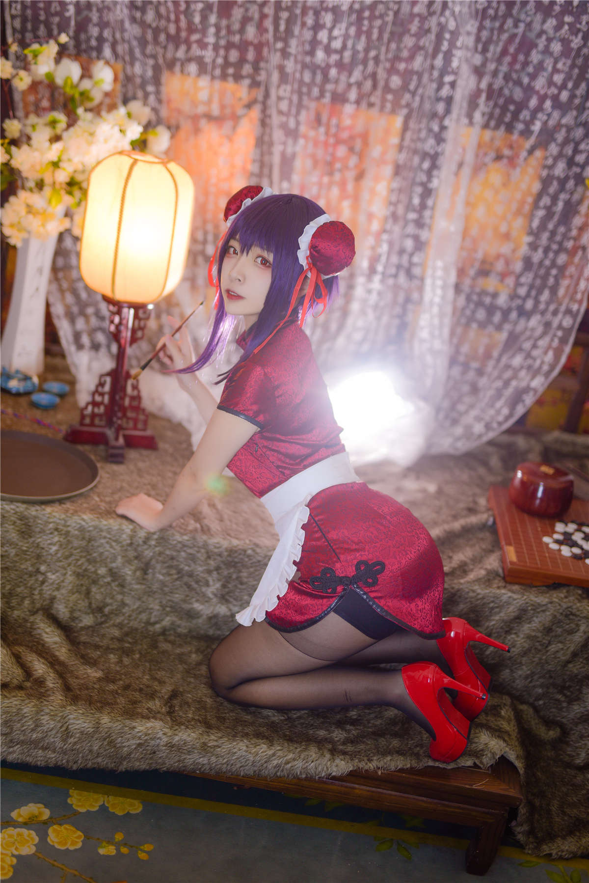 高产型Coser-二佐Nisa  女主学姐旗袍-日更街拍