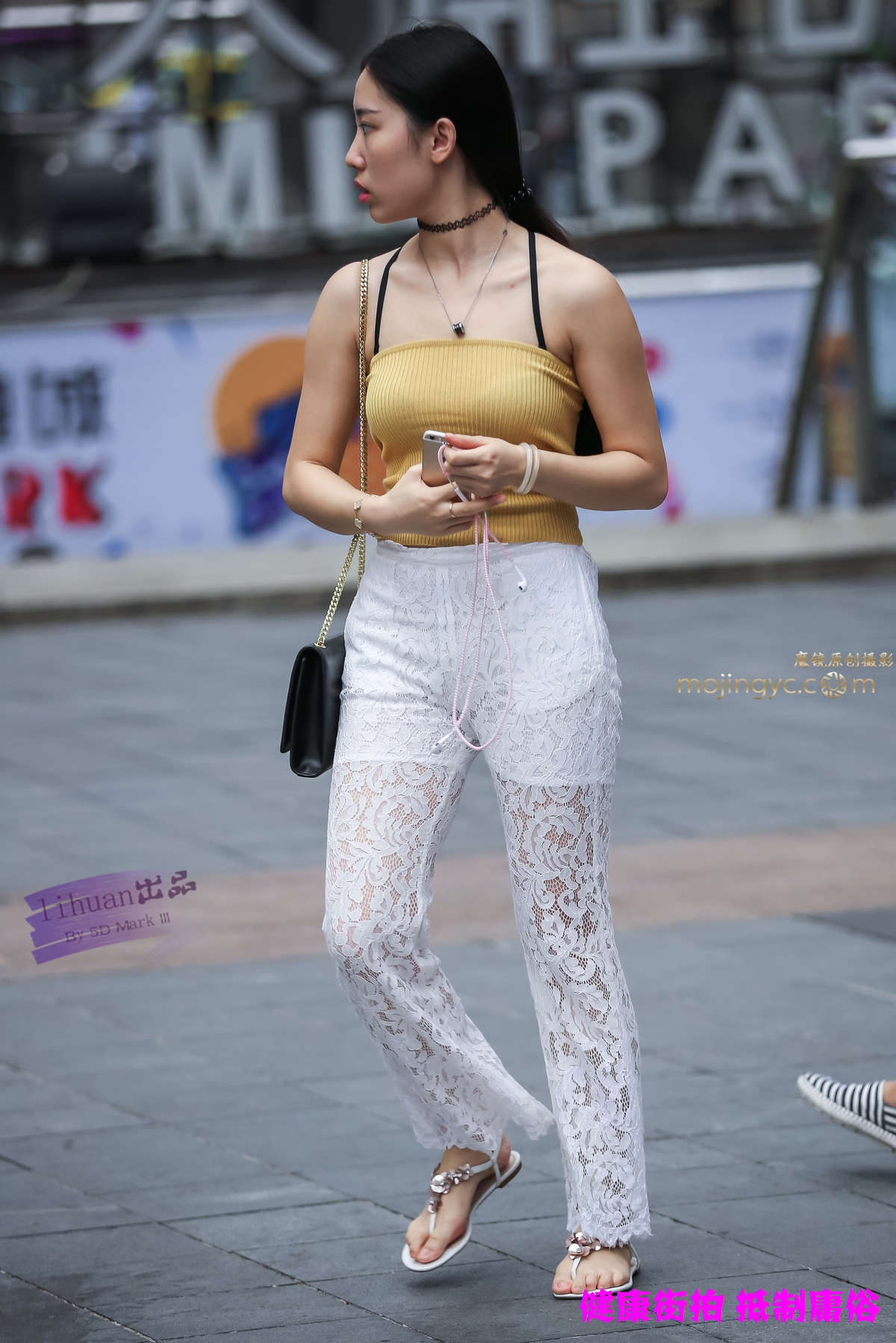 李欢原创-丰腴蕾丝裤（18P）-日更街拍