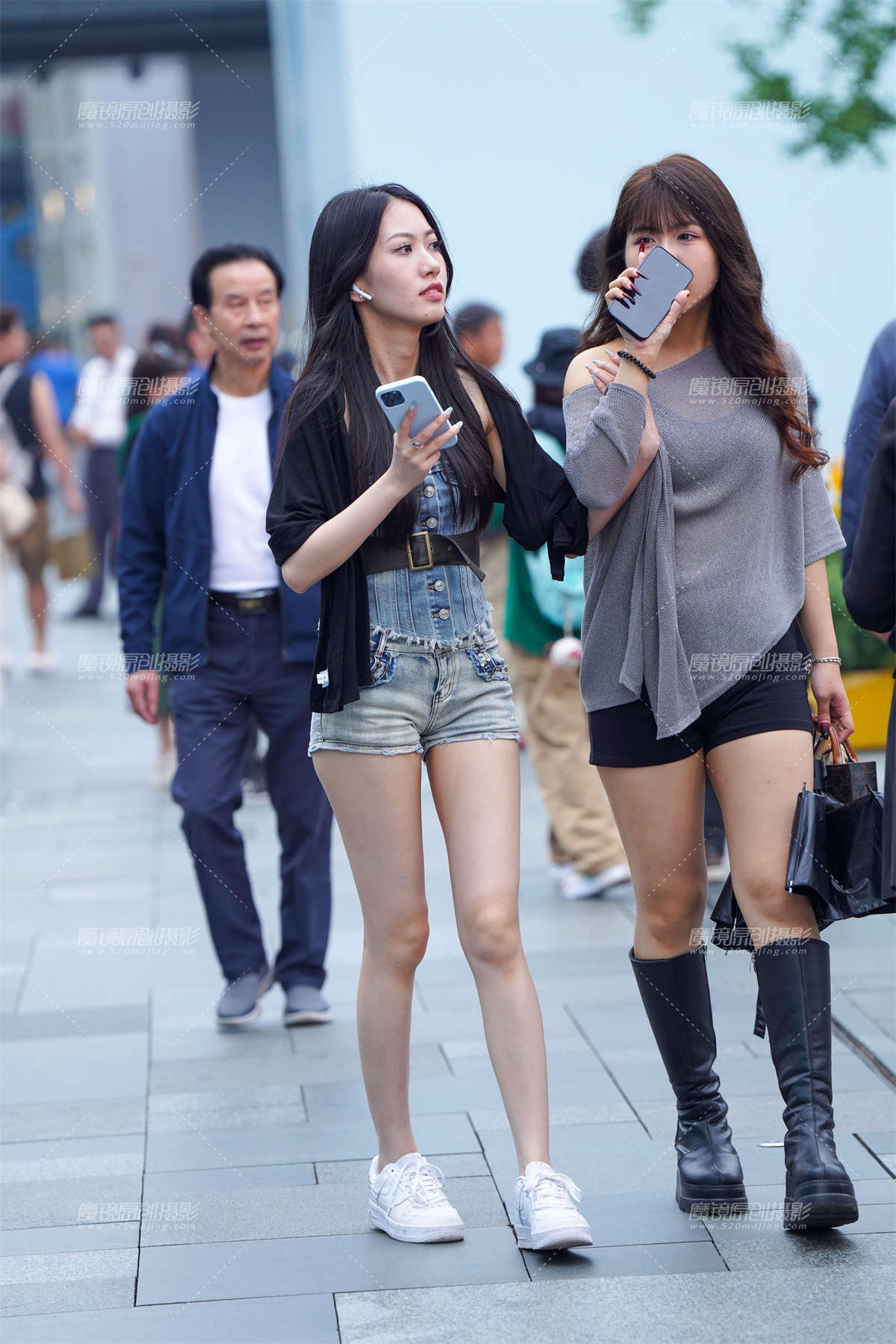 长腿热裤-日更街拍