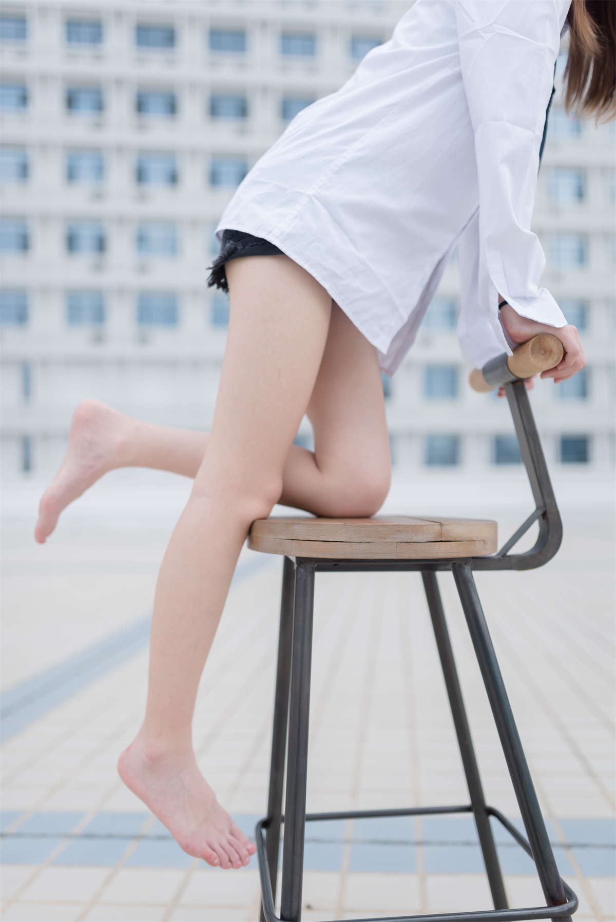 喵糖映画 VOL.432 男友的白衬衫-日更街拍