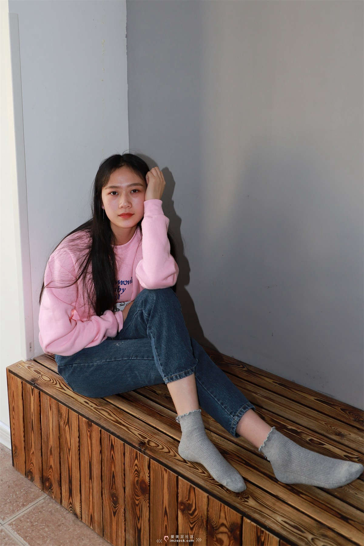 MZSOCK-2018 No.183 落落Van灰色棉袜-日更街拍