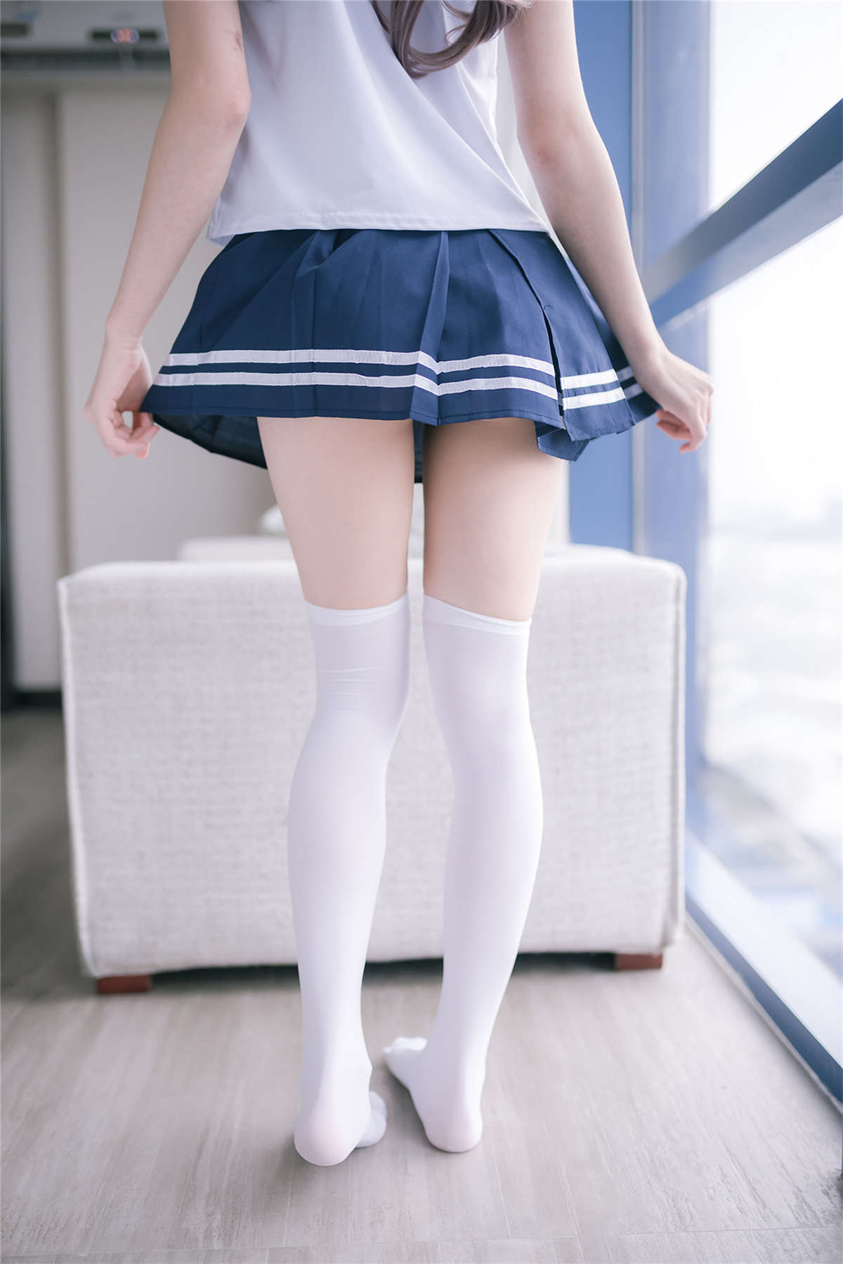 图片[2]-风之领域 NO.085 蓝白水手服-日更街拍