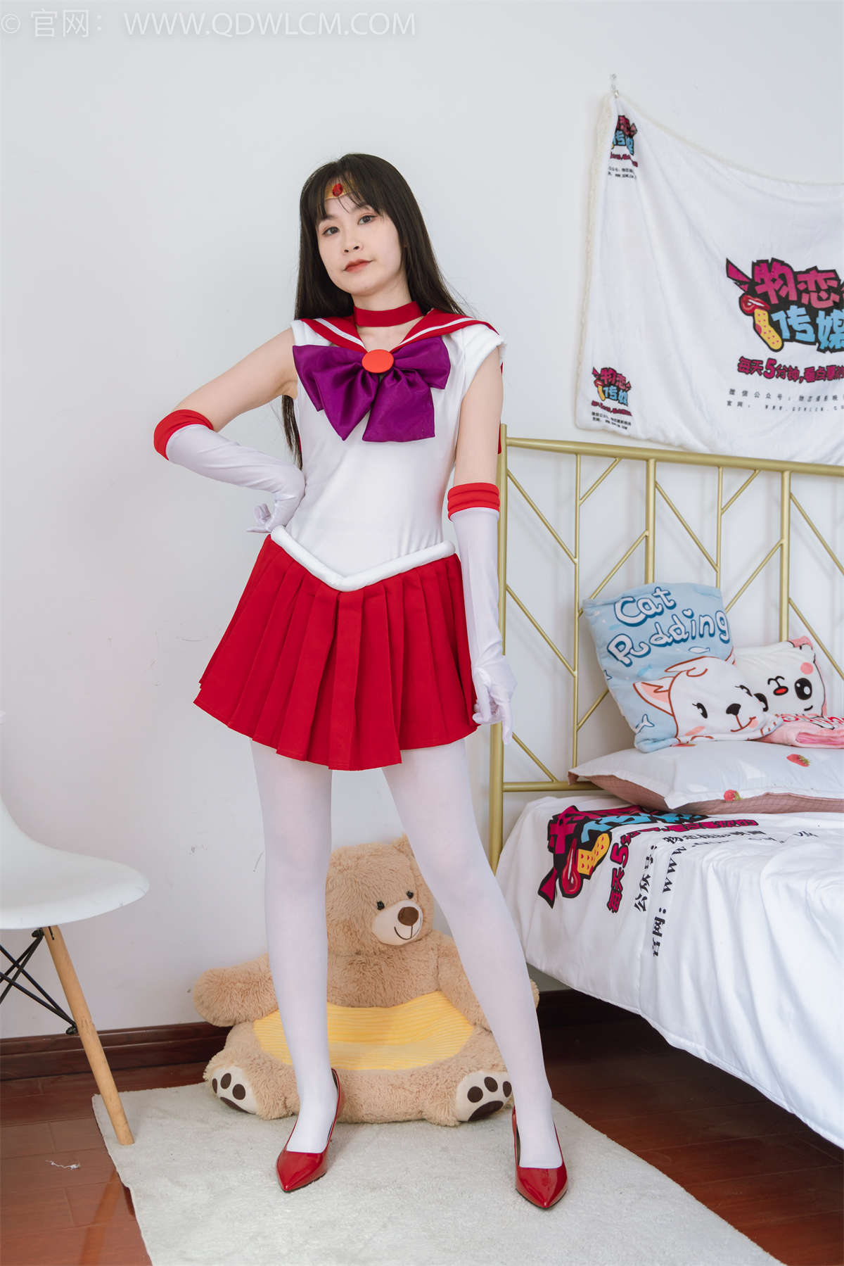 图片[2]-物恋传媒 NO.2373 兮兮-cos制服、高跟鞋、厚白丝-日更街拍