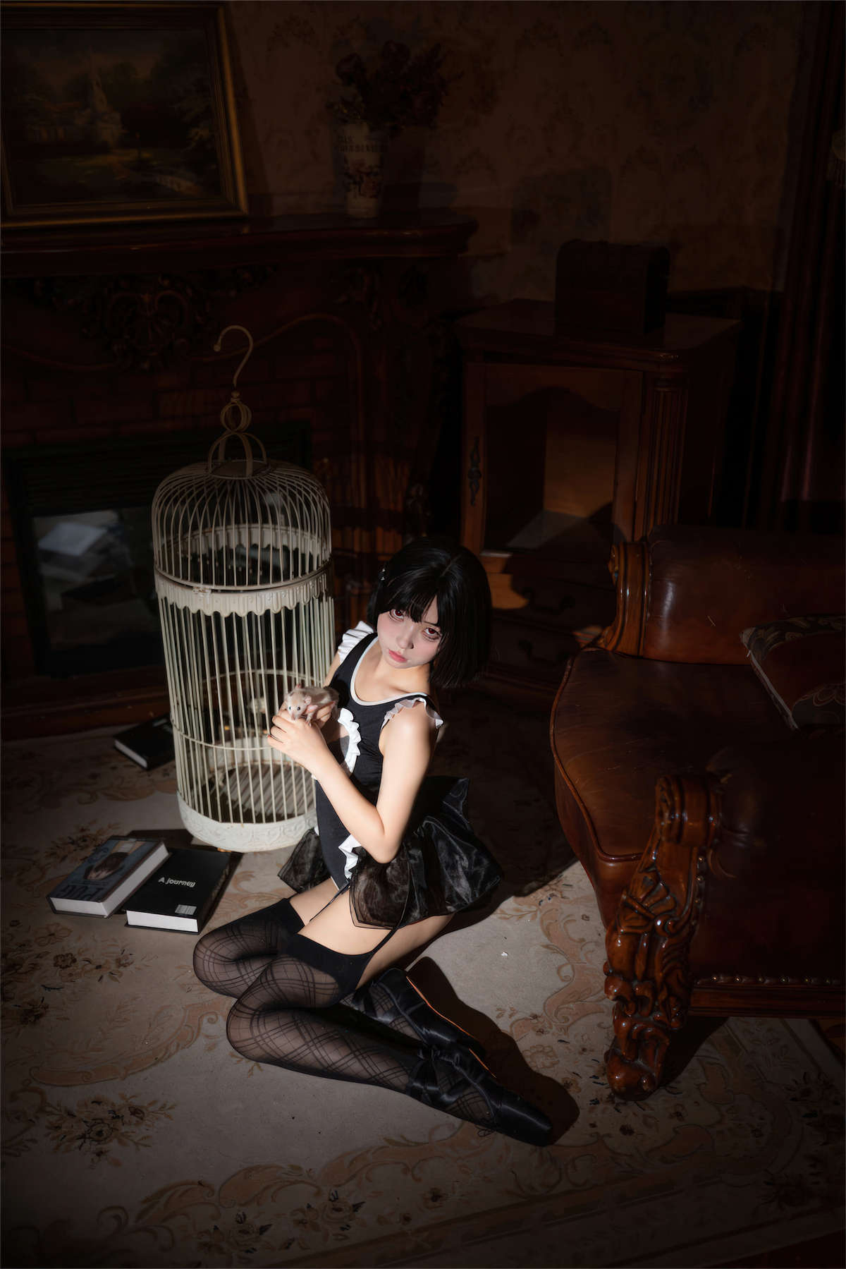 图片[2]-花铃 No.025 马戏团芭蕾 吊带袜高叉-日更街拍