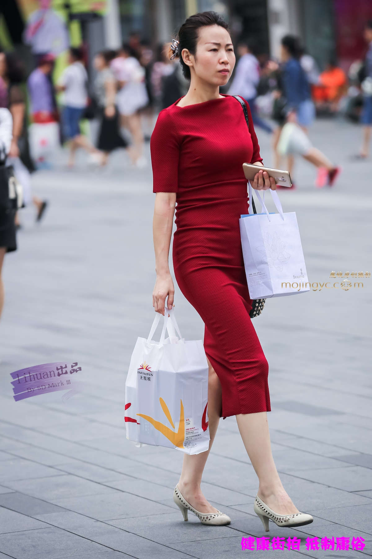 李欢原创-红色一步裙（15P）-日更街拍