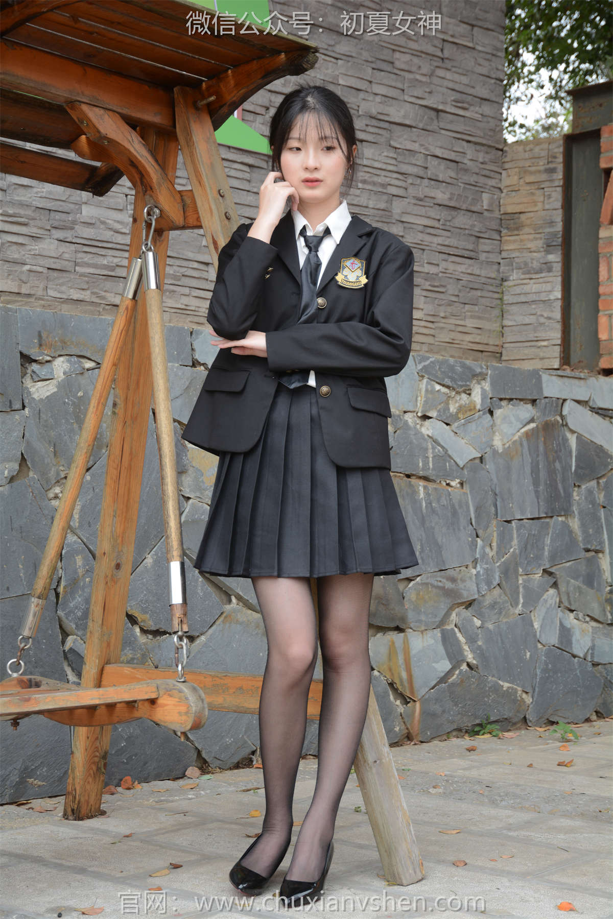 图片[2]-初夏女神 NO.110 安妮 西装小裙-日更街拍