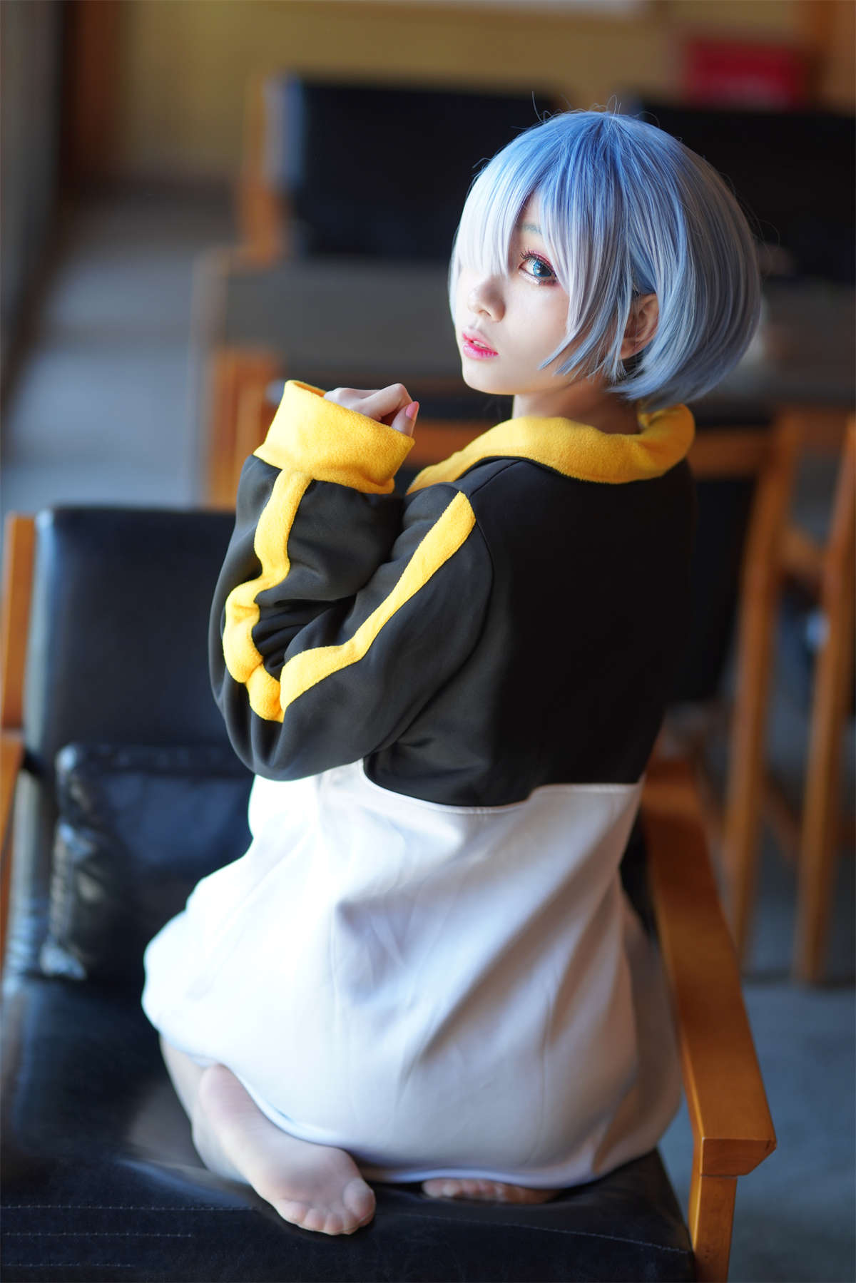 图片[2]-喵糖映画 VOL.449 雷姆蓝发-日更街拍